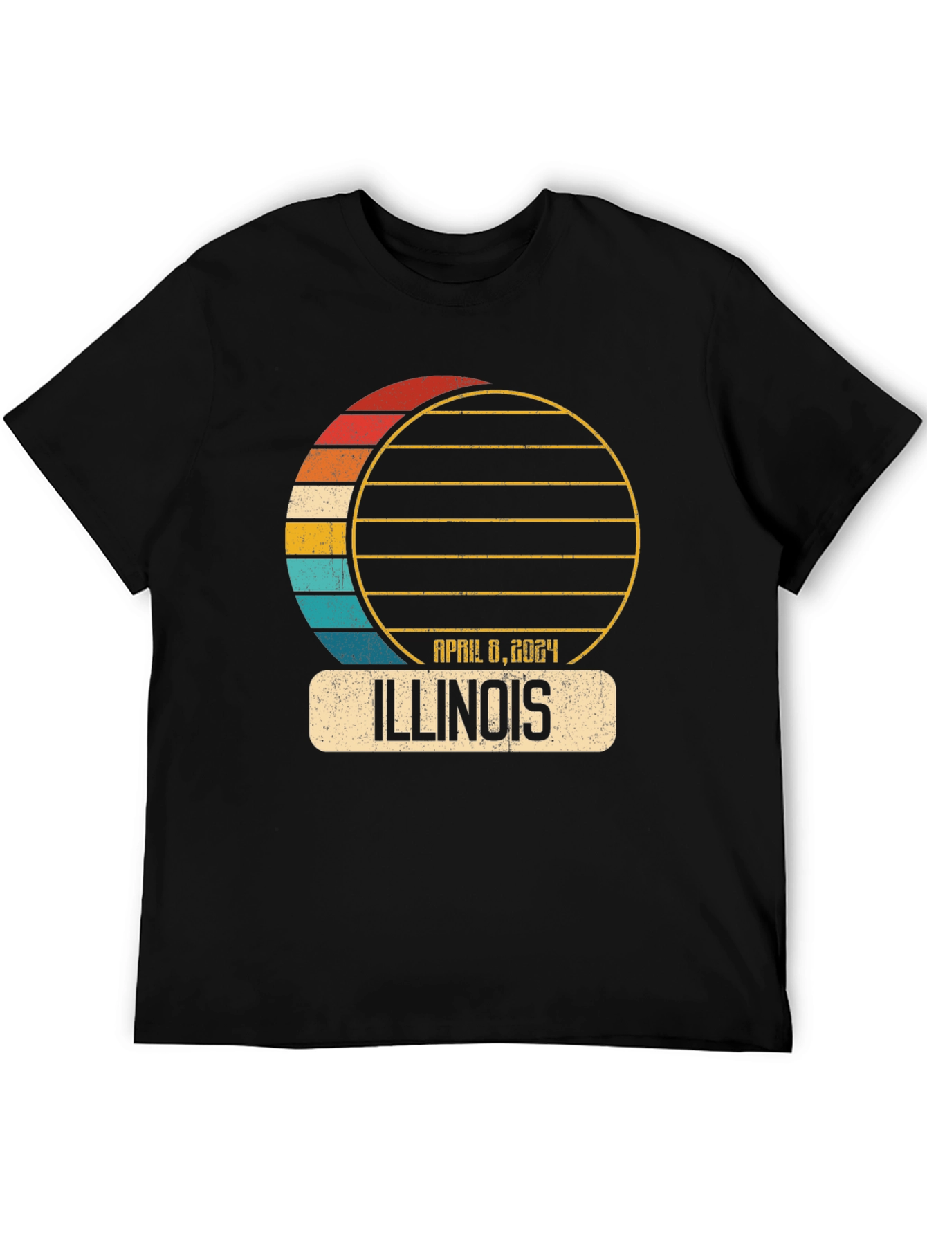 Illinois Eclipse April 8 2024 T-Shirt