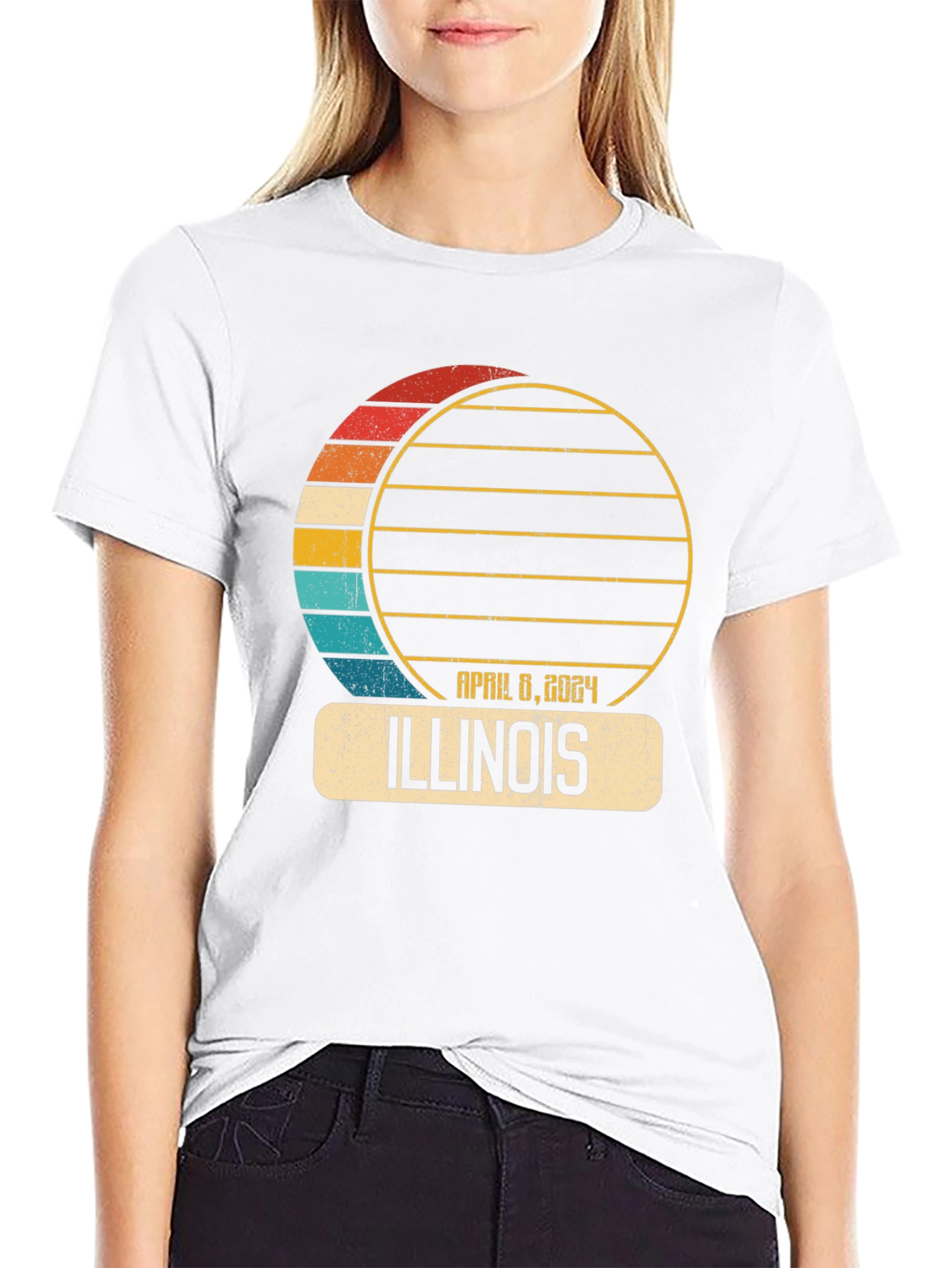 Illinois Eclipse April 8 2024 T-Shirt