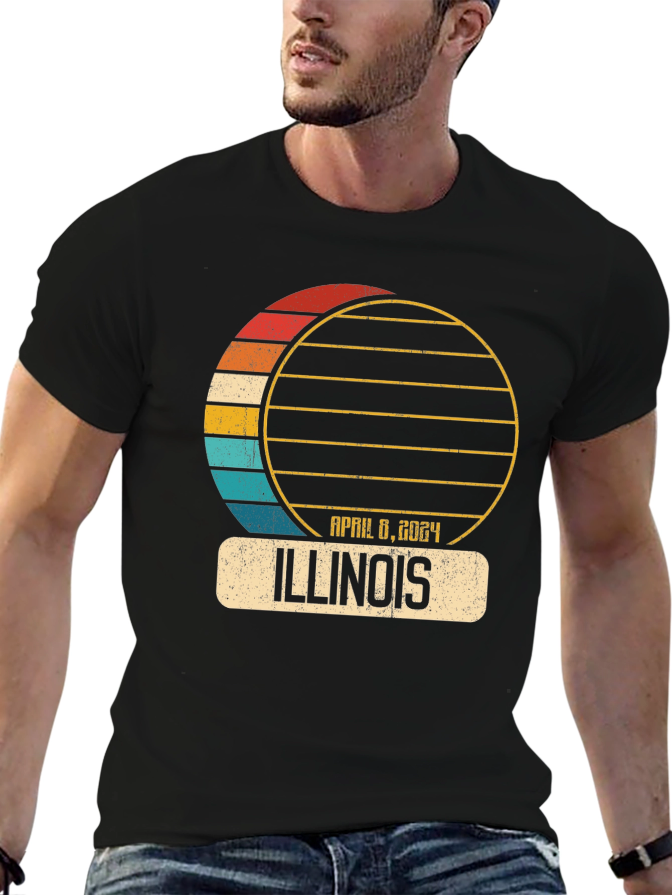 Illinois Eclipse April 8 2024 T-Shirt