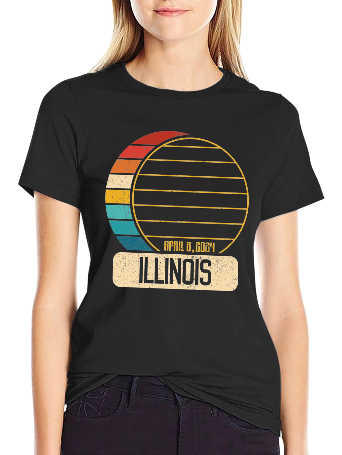 Illinois Eclipse April 8 2024 T-Shirt