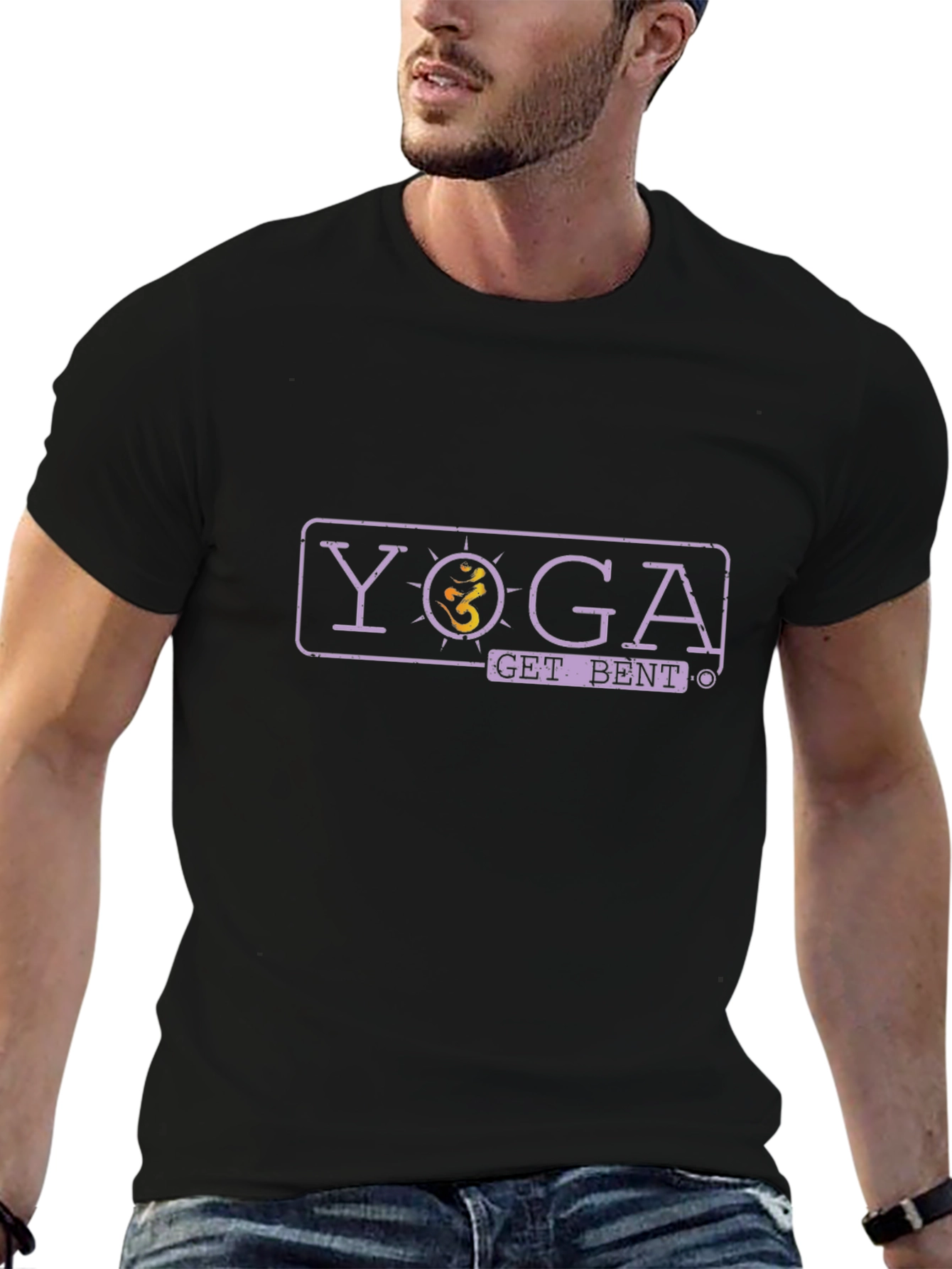 Yoga Get Bent Black T-Shirt