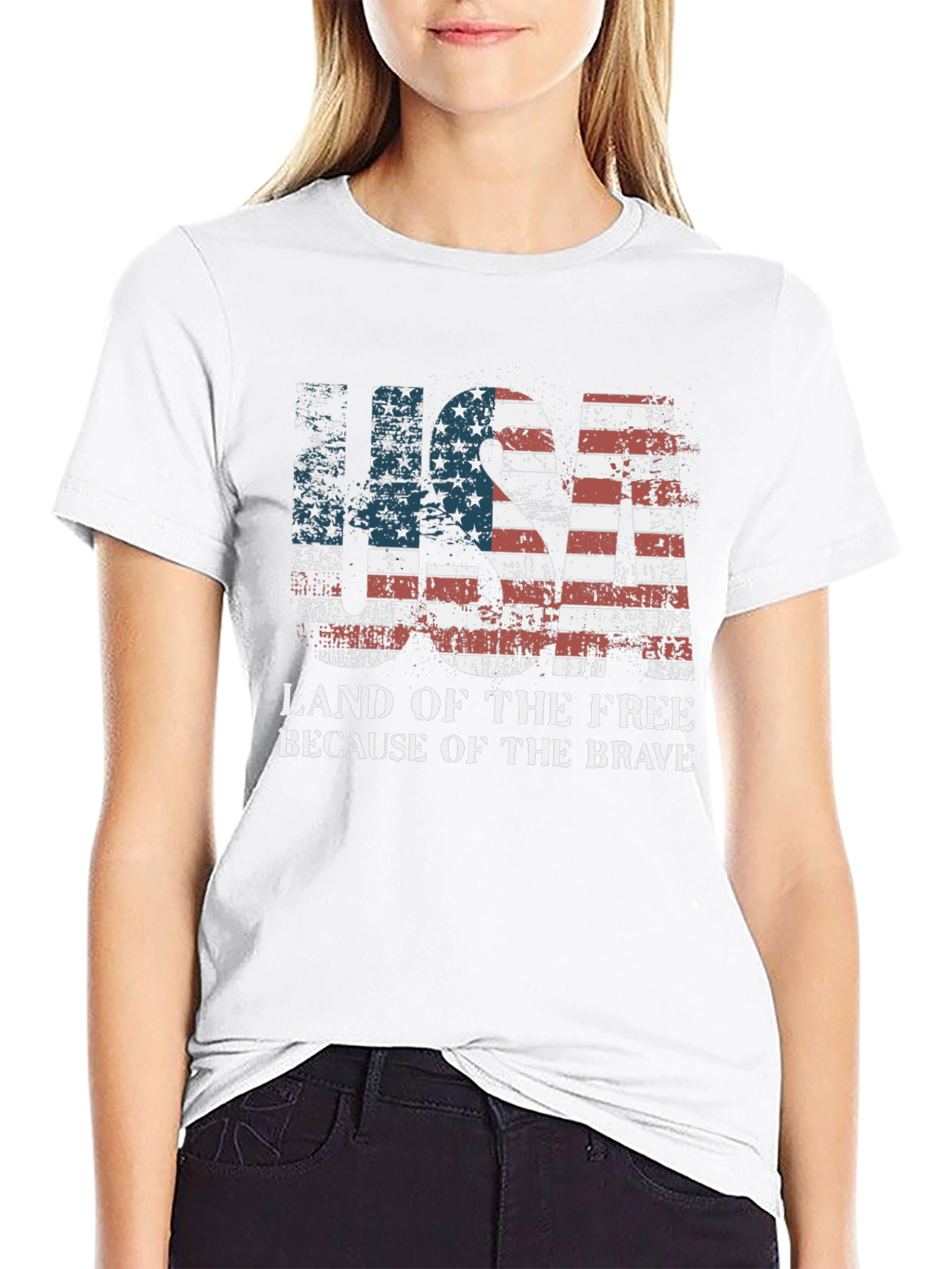 USA Land of the Free Patriotic T-Shirt