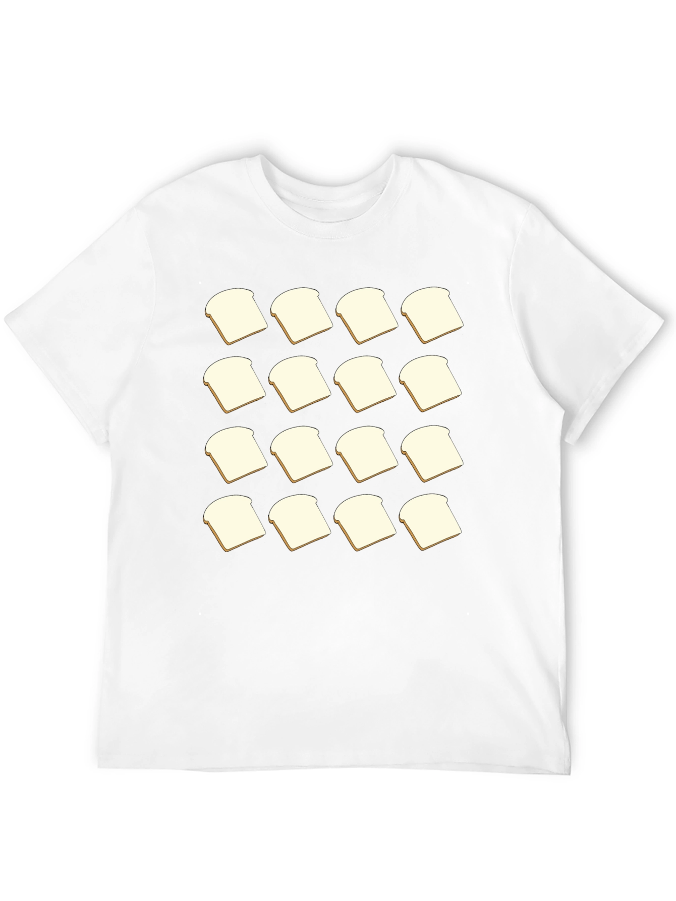 Bread Slice Pattern T-Shirt - Foodie Fashion