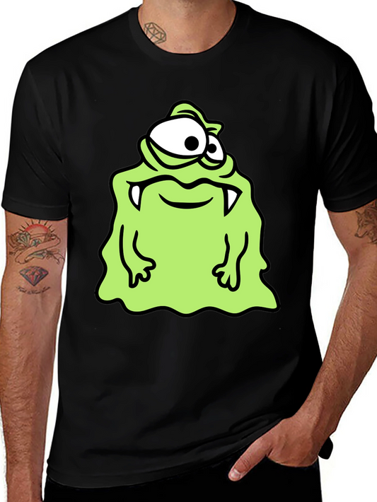 Monster Cartoon Graphic Print T-Shirt