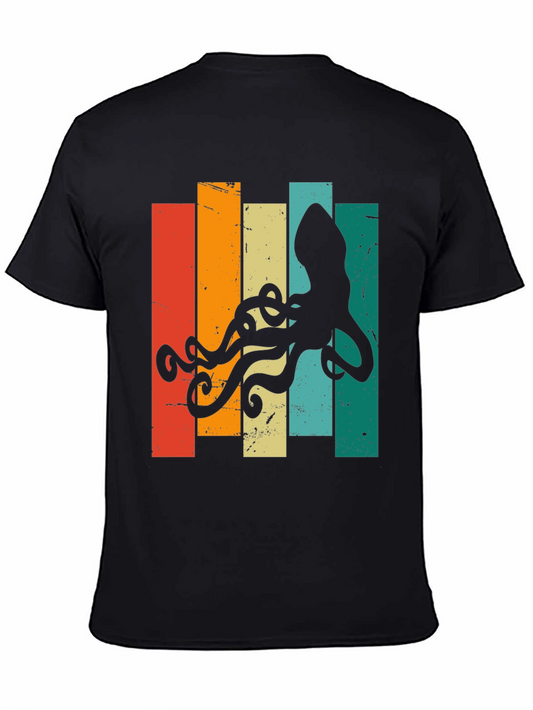 Retro Octopus Graphic T-Shirt - Vintage Sea Life Tee