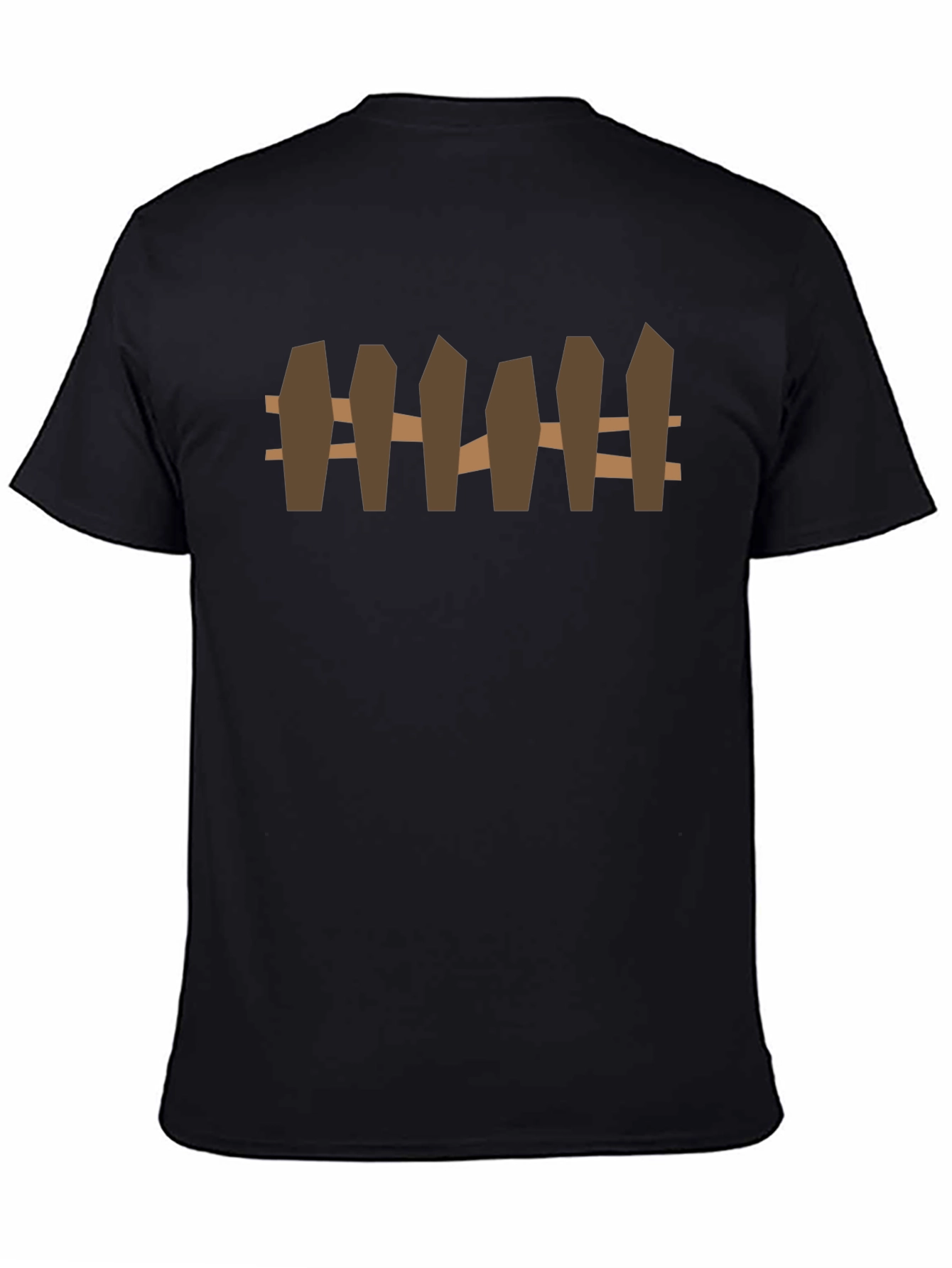 Rustic Fence Graphic Tee - Black Casual Shirt