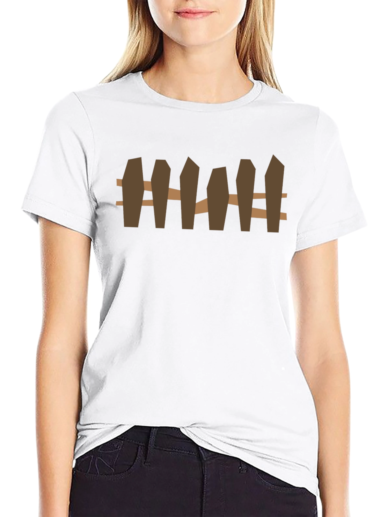 Rustic Fence Graphic Tee - Black Casual Shirt