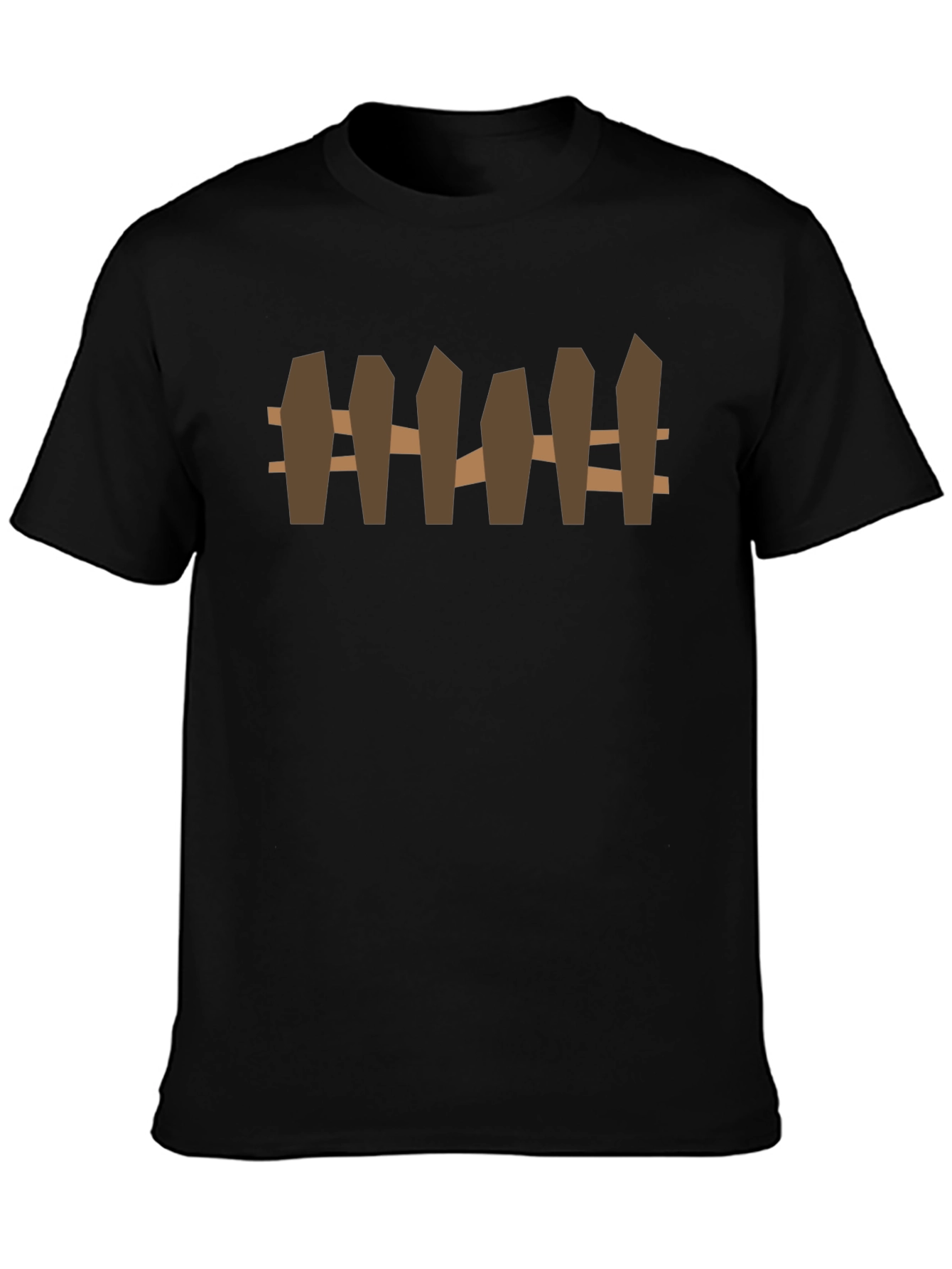 Rustic Fence Graphic Tee - Black Casual Shirt