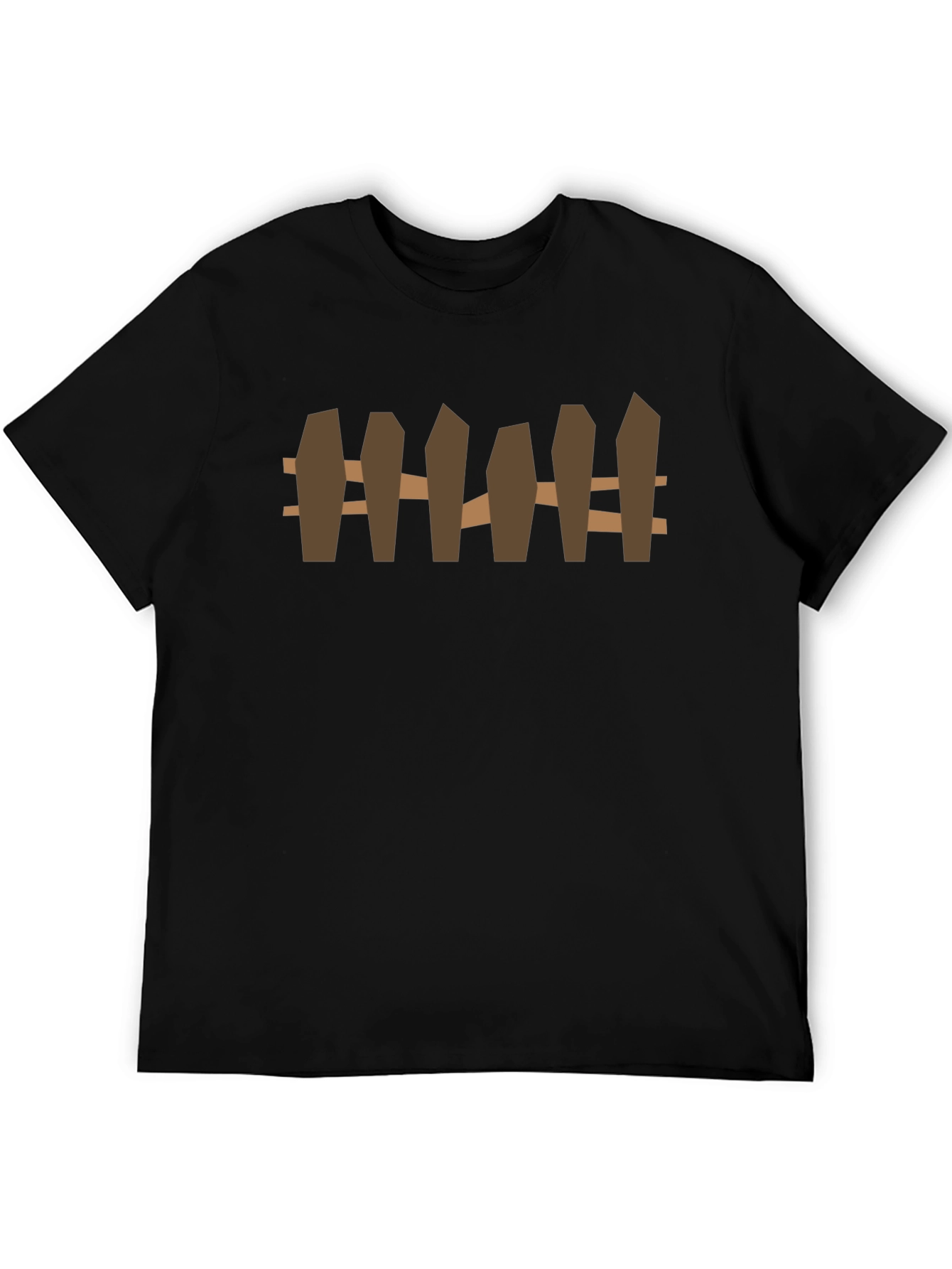 Rustic Fence Graphic Tee - Black Casual Shirt