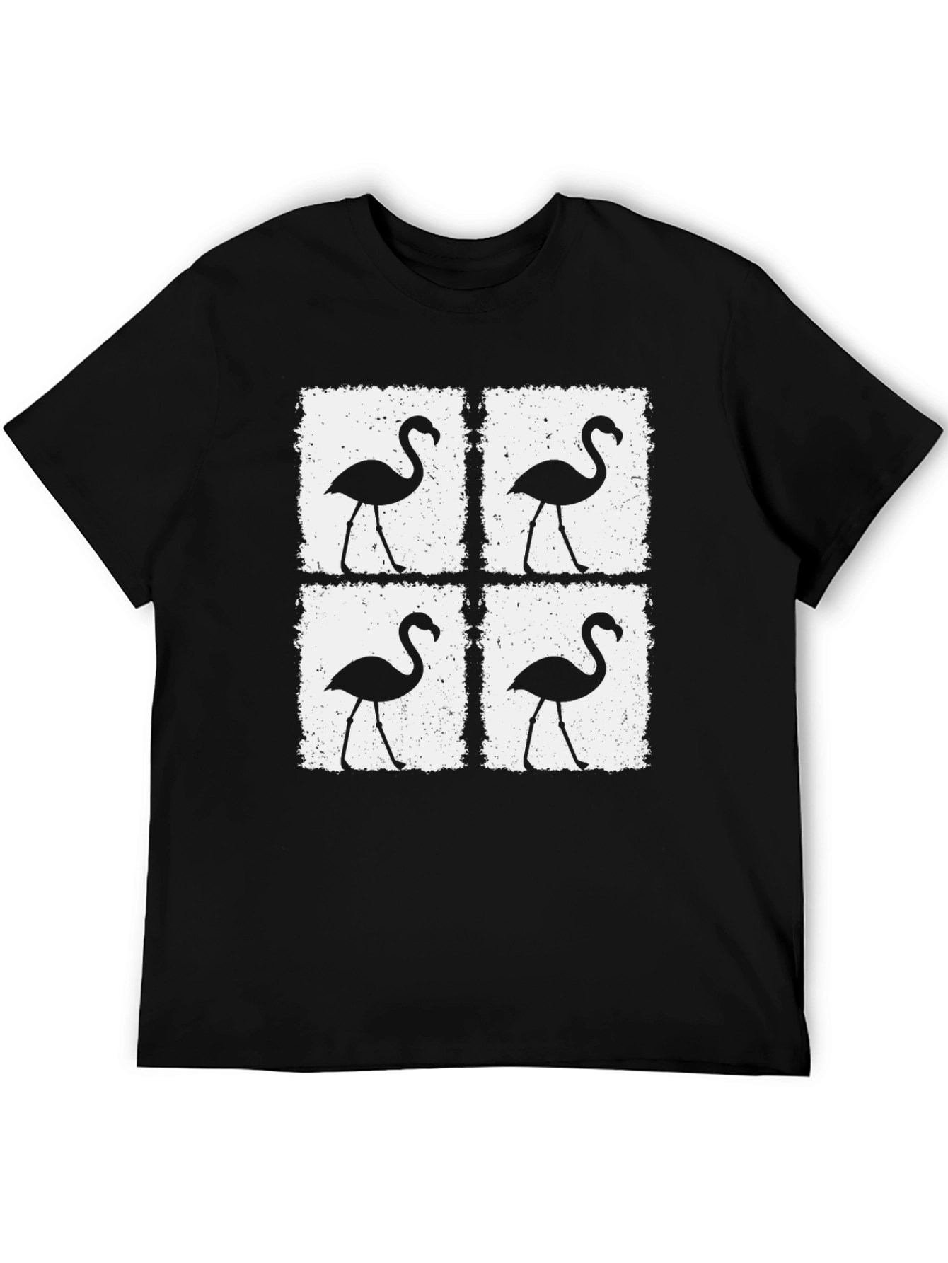 Flamingo Pop Art T-Shirt - Black Graphic Tee