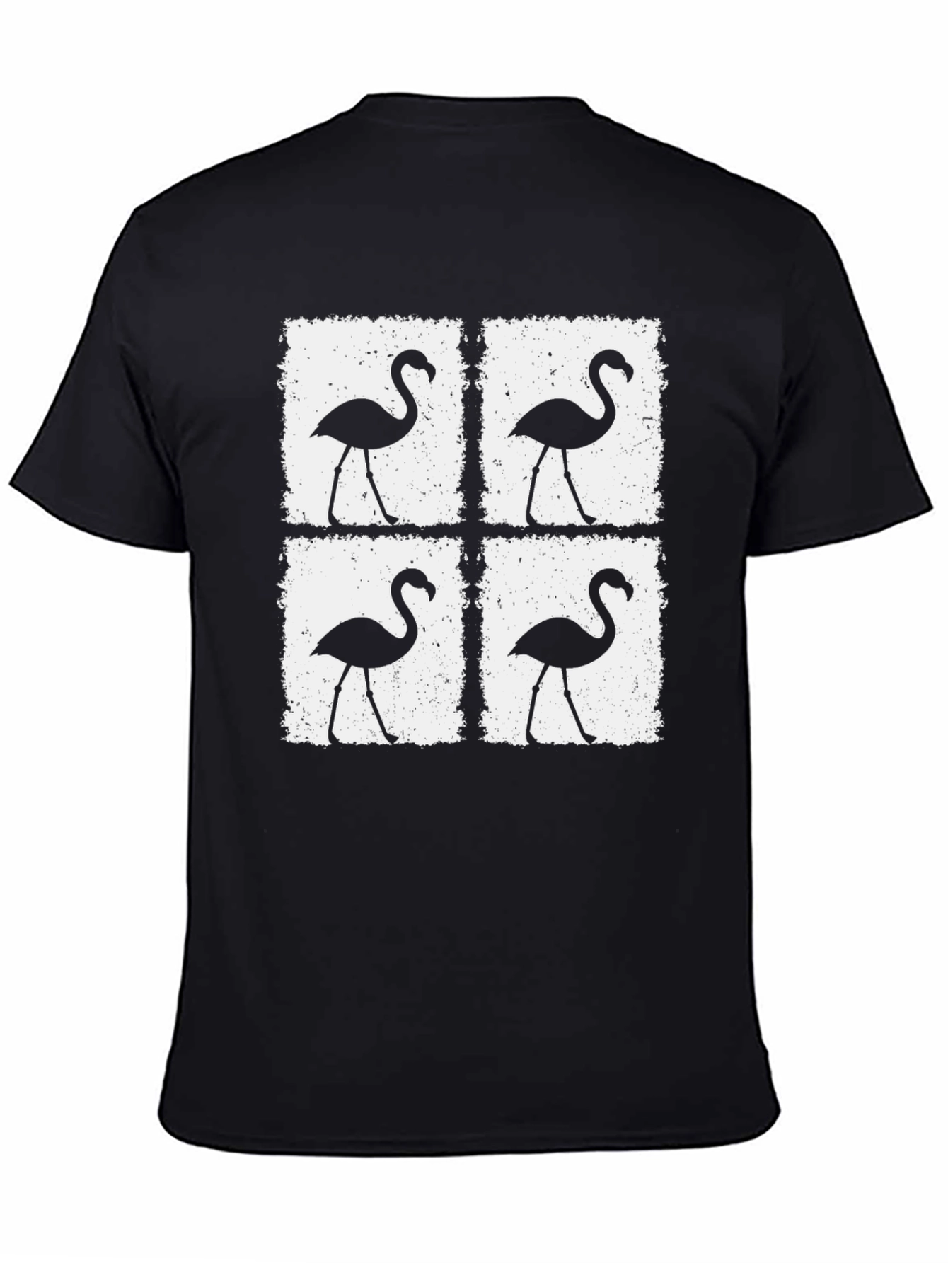 Flamingo Pop Art T-Shirt - Black Graphic Tee
