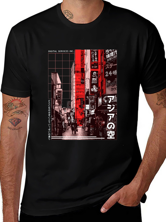 Digital Services Tokyo Graphic Tee - Black