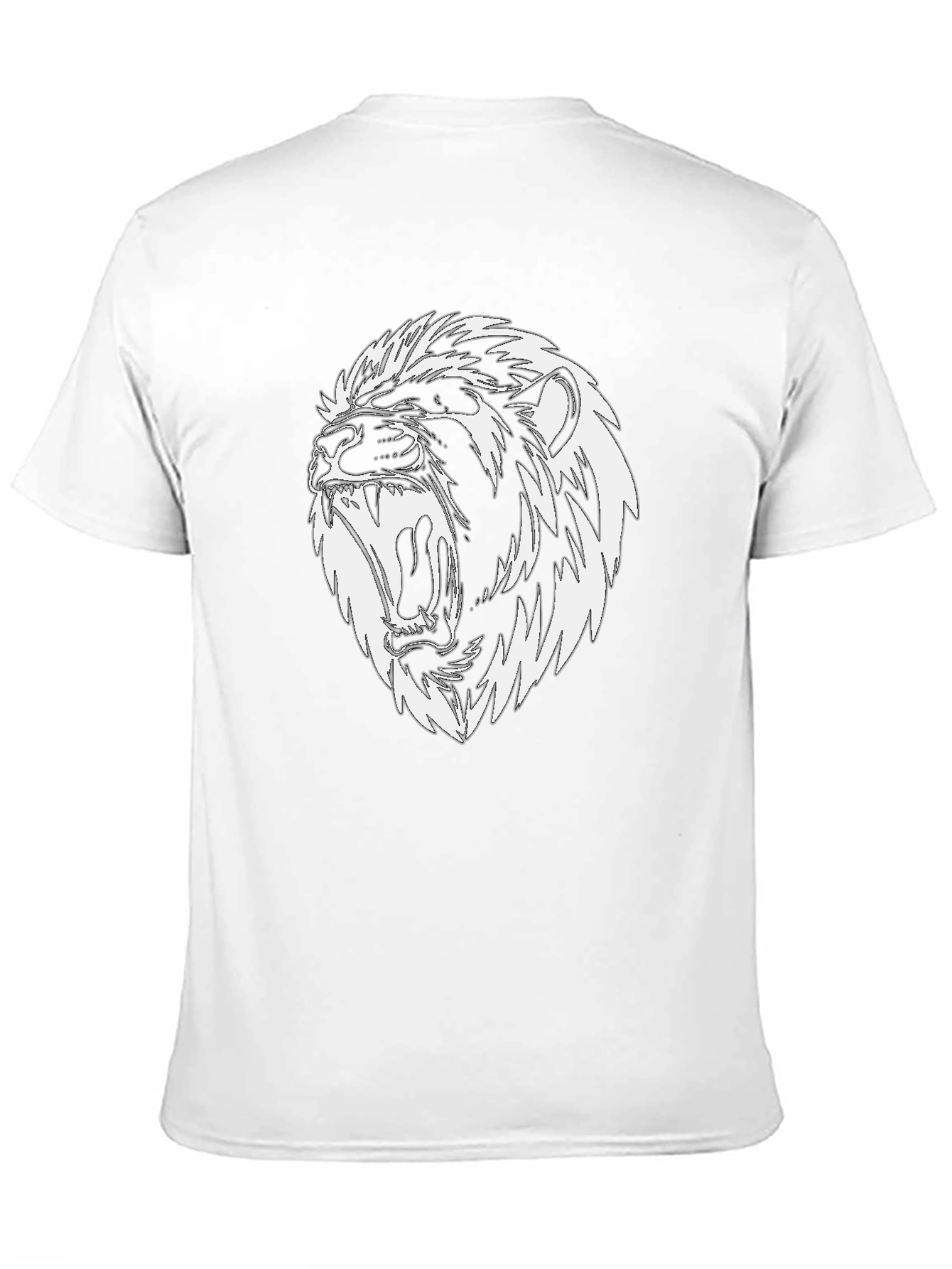 Lion Graphic Tee - Black Cotton Blend