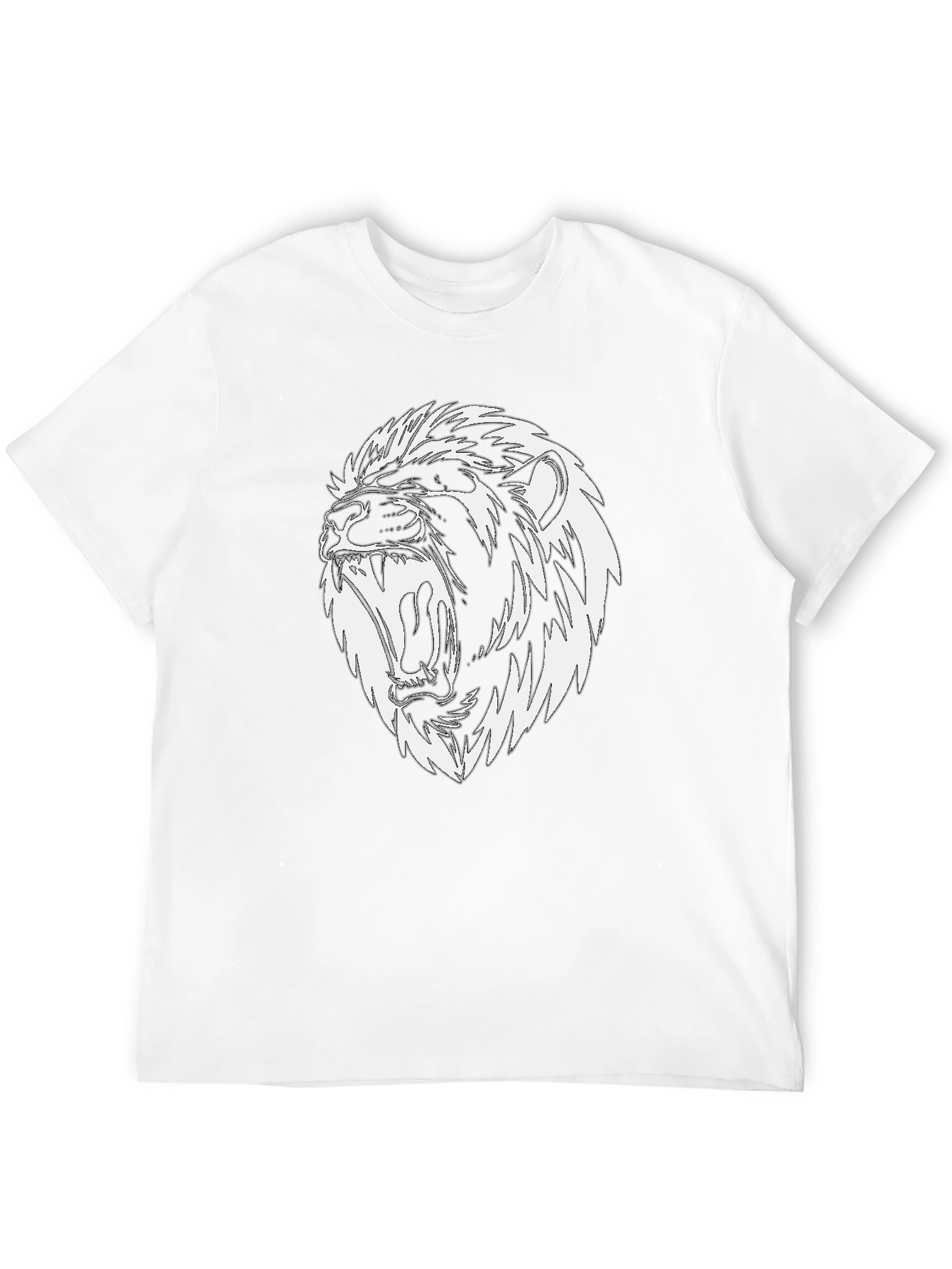 Lion Graphic Tee - Black Cotton Blend