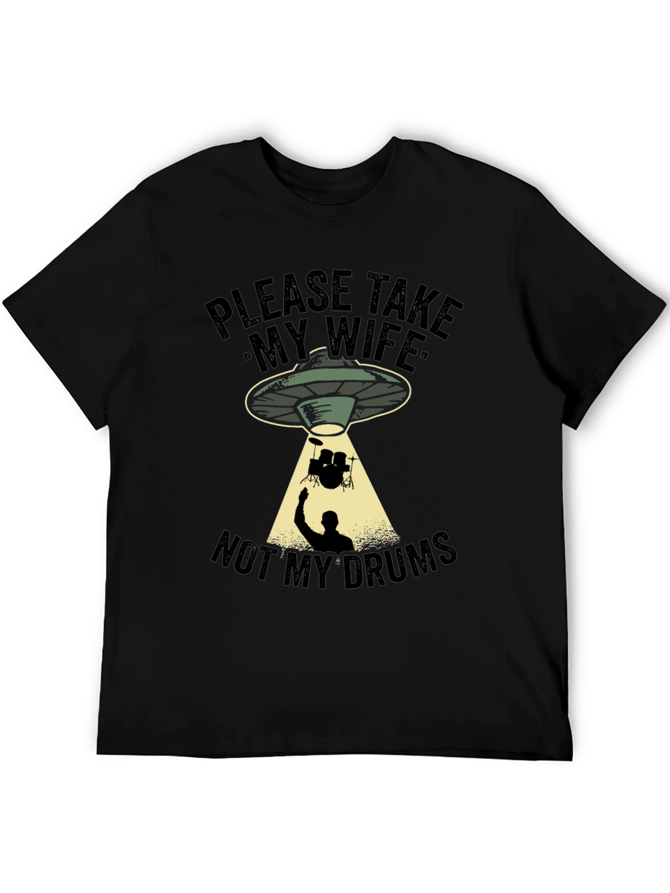 Funny Alien Abduction Drums T-Shirt