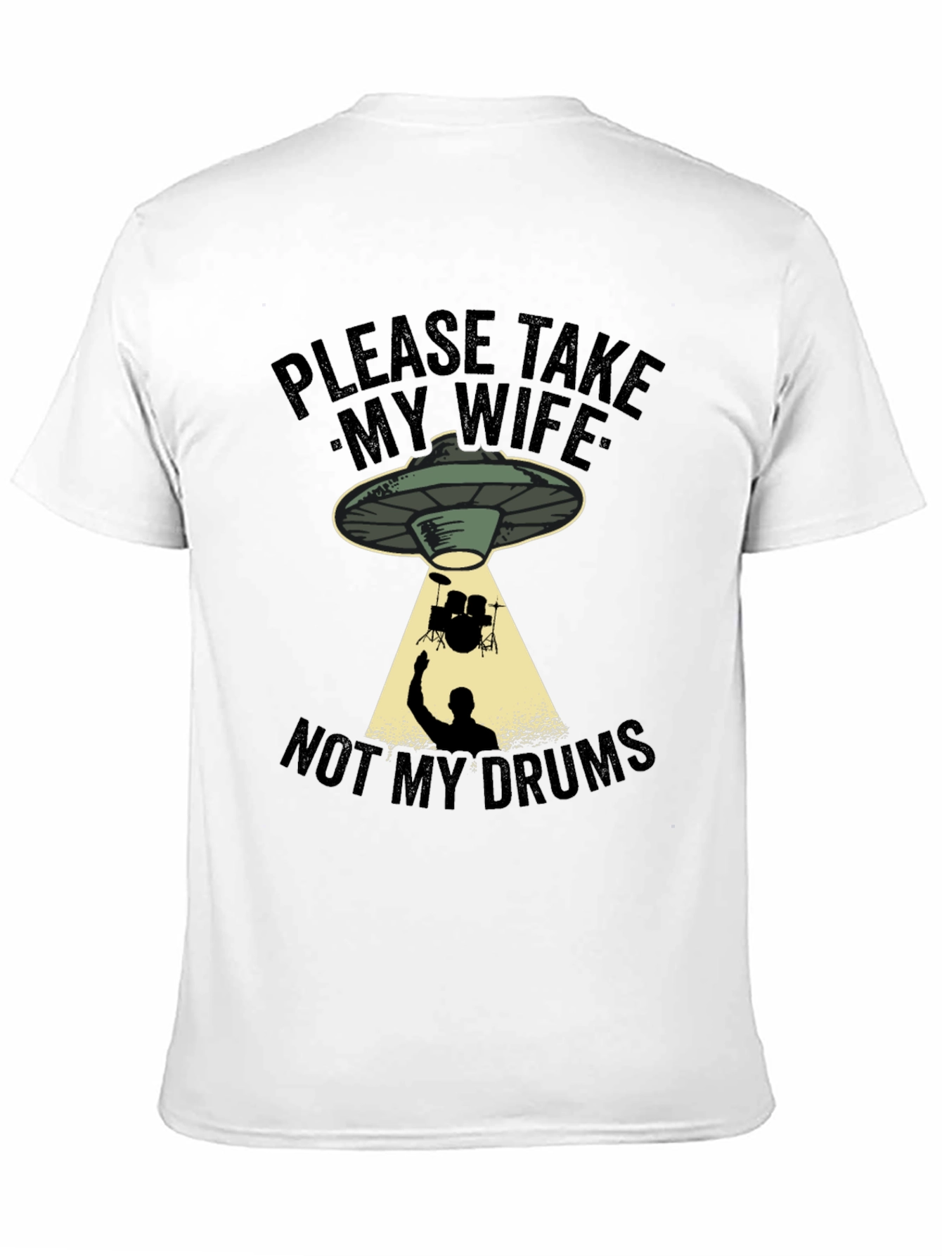 Funny Alien Abduction Drums T-Shirt