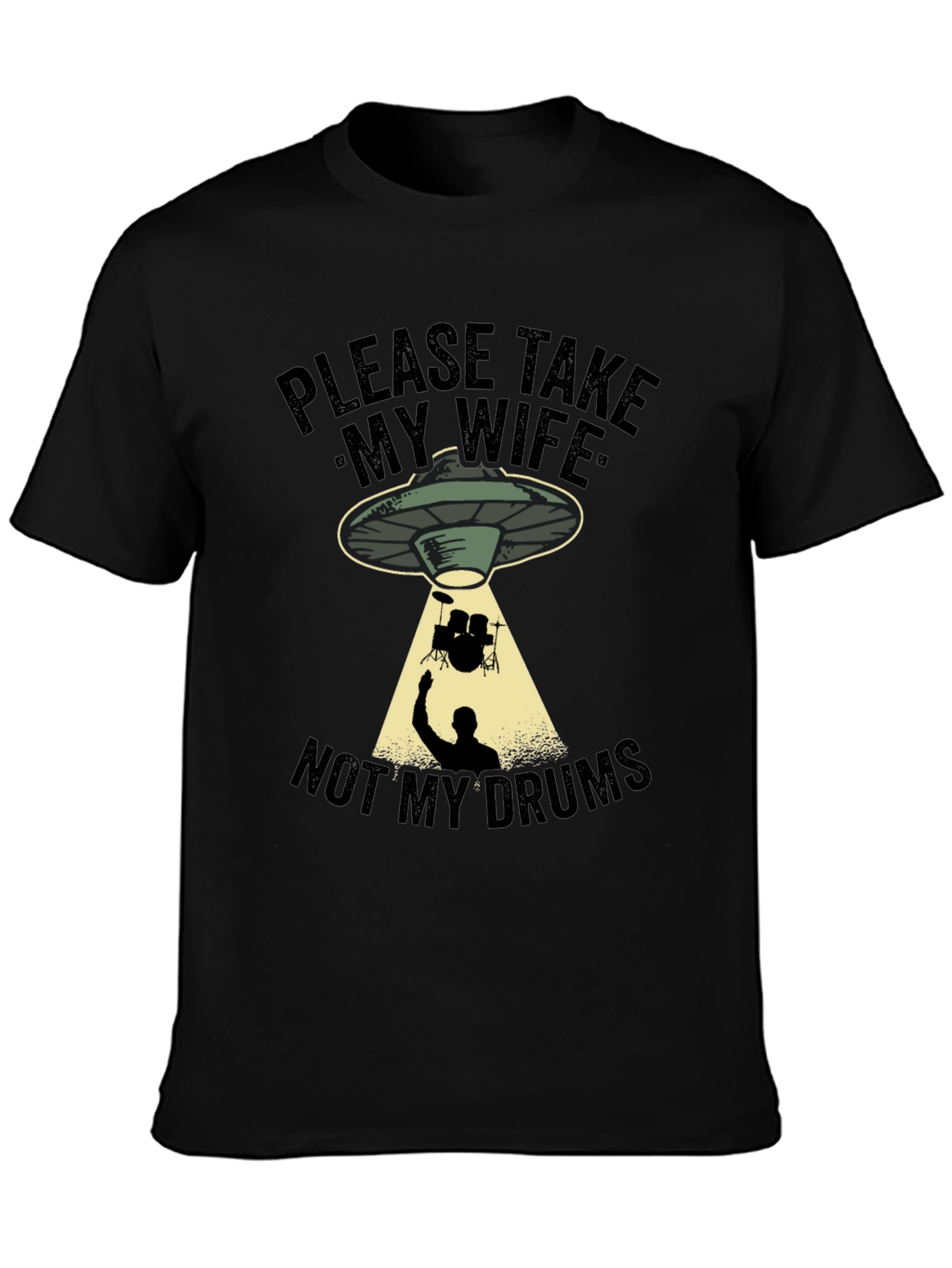 Funny Alien Abduction Drums T-Shirt