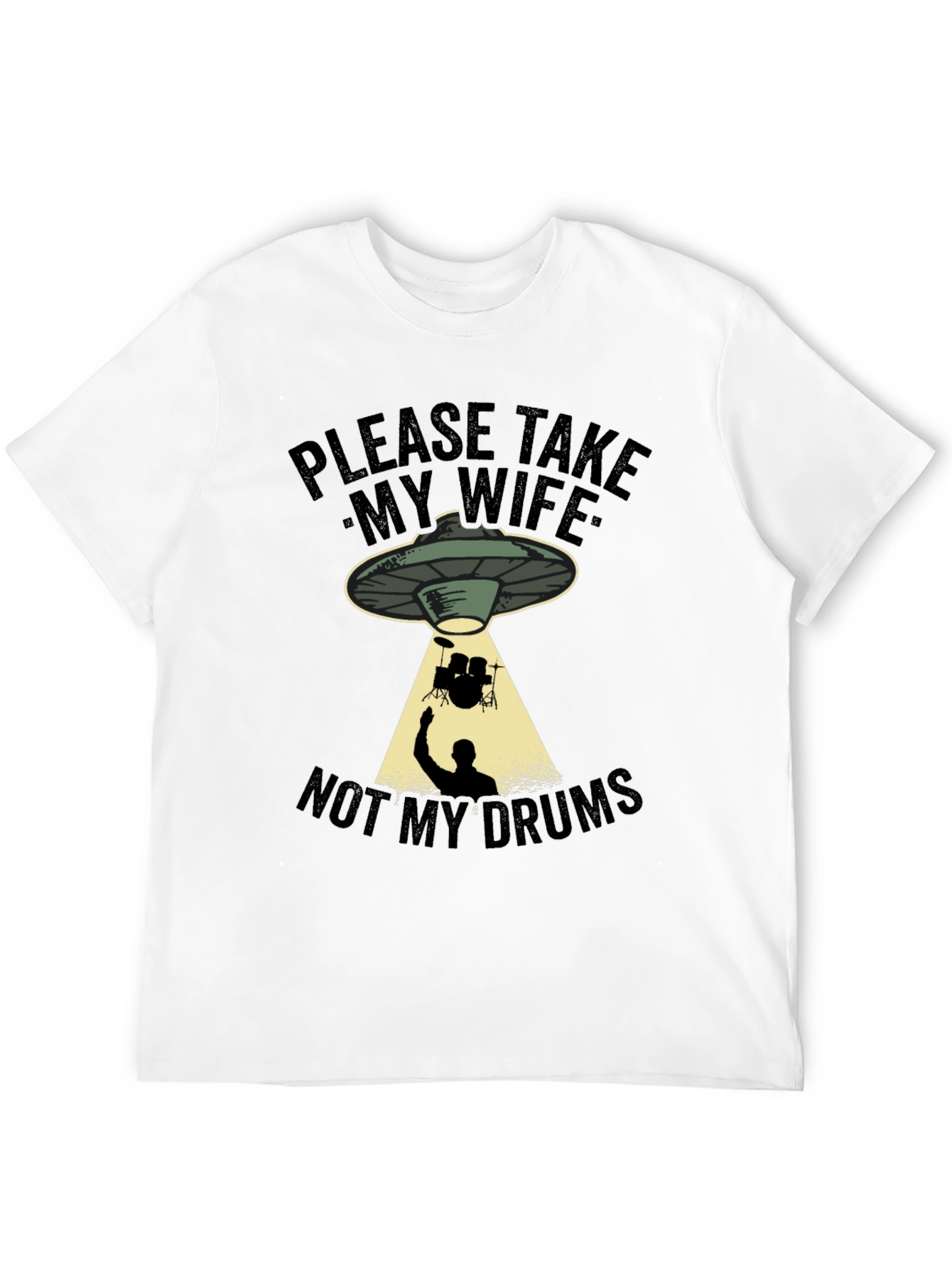Funny Alien Abduction Drums T-Shirt