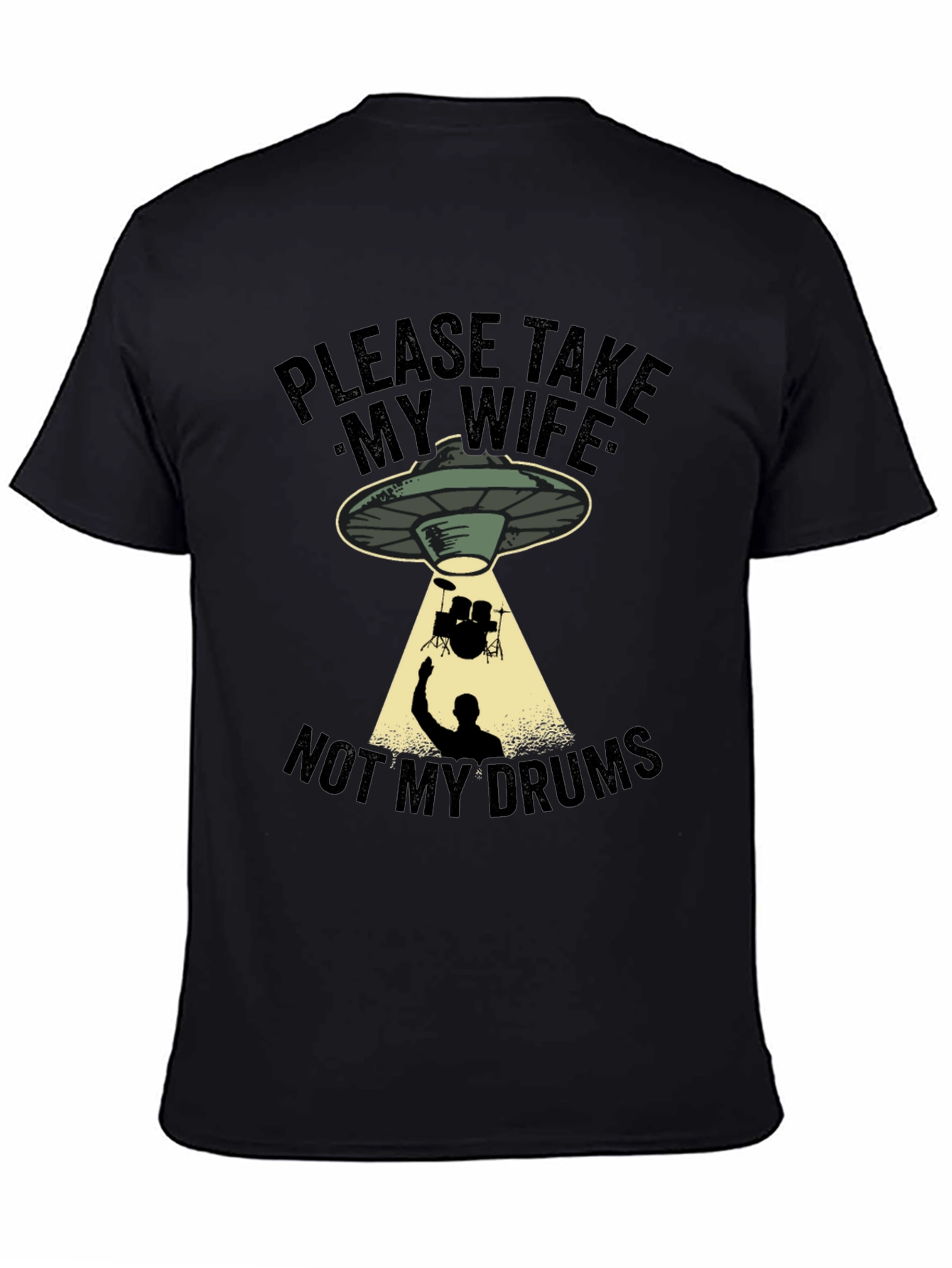 Funny Alien Abduction Drums T-Shirt