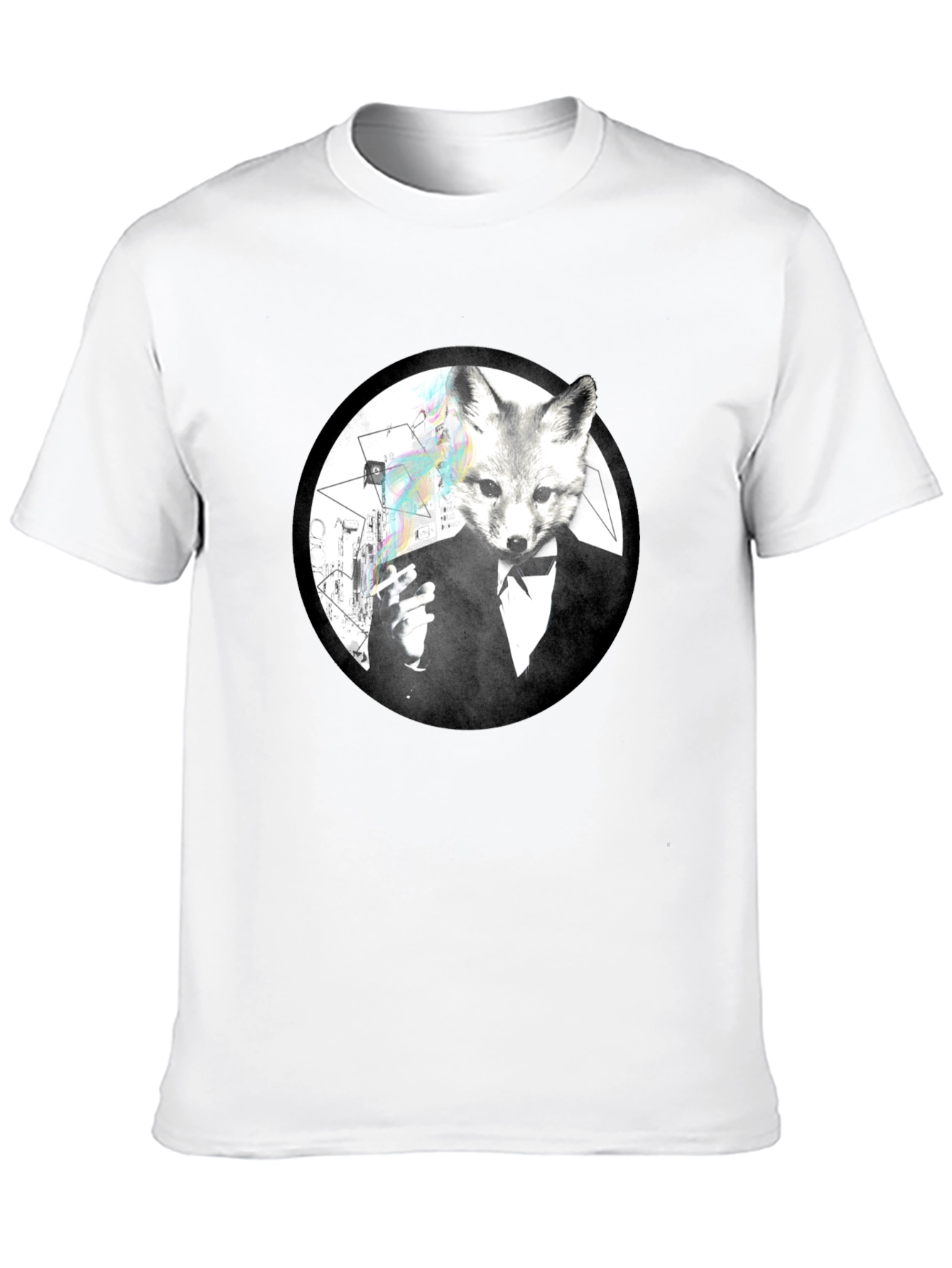 Fox Gentleman Graphic Tee - Black Cotton T-Shirt