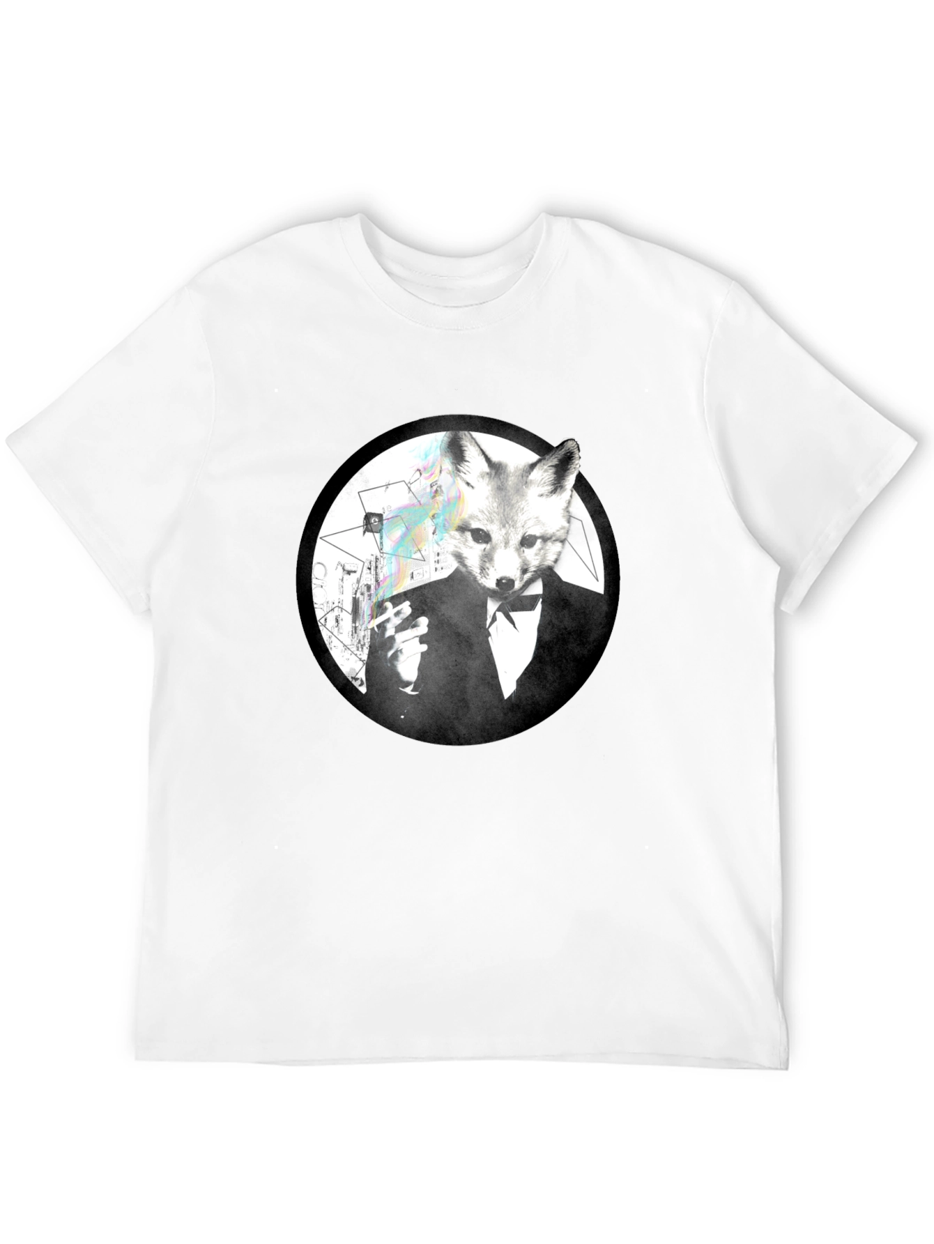 Fox Gentleman Graphic Tee - Black Cotton T-Shirt