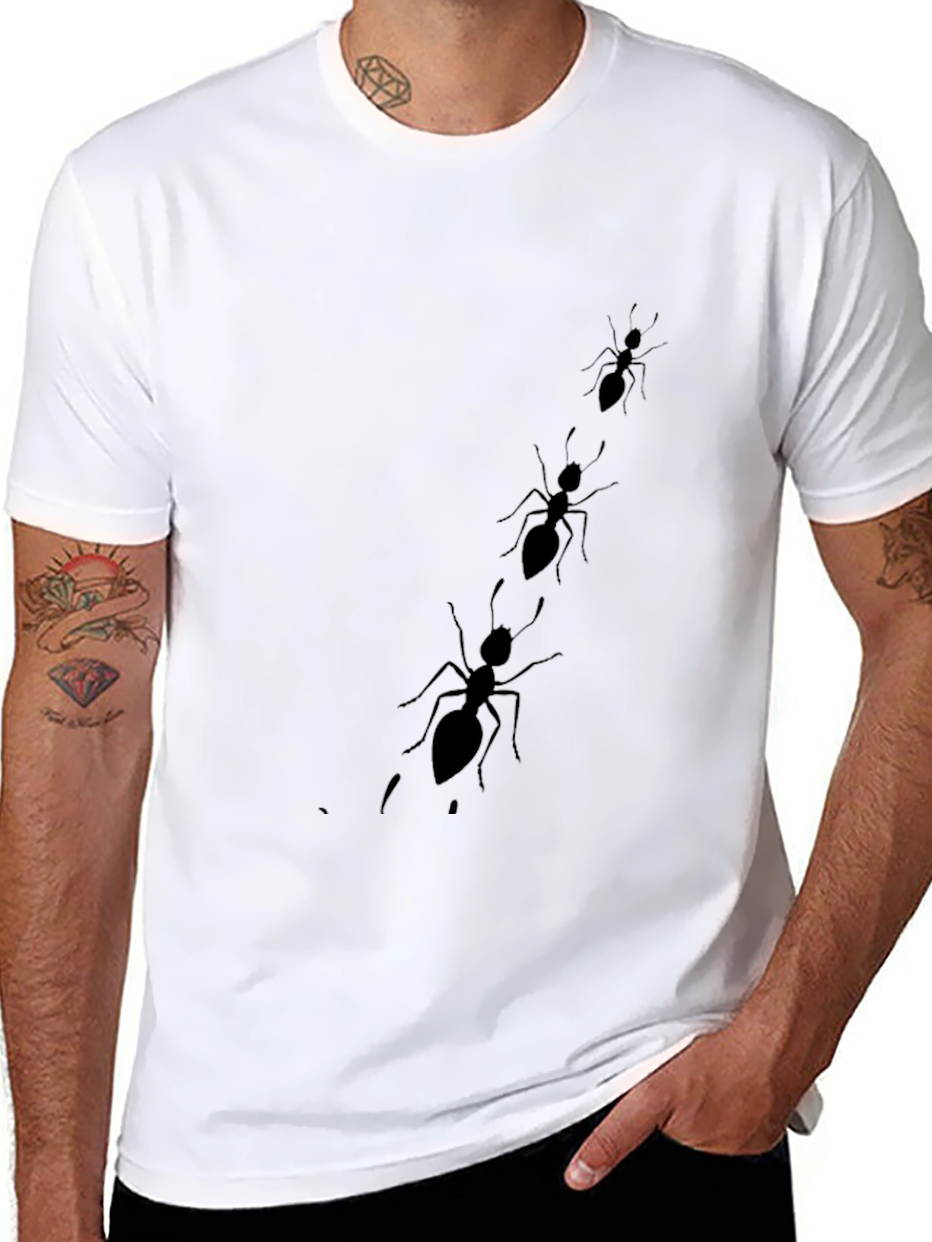 Ants on a Black Tee