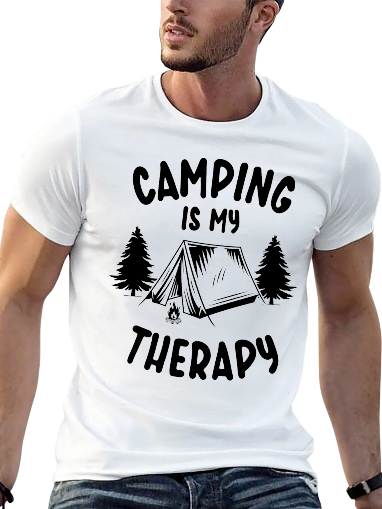 Camping is My Therapy - Mens Graphic T-Shirt