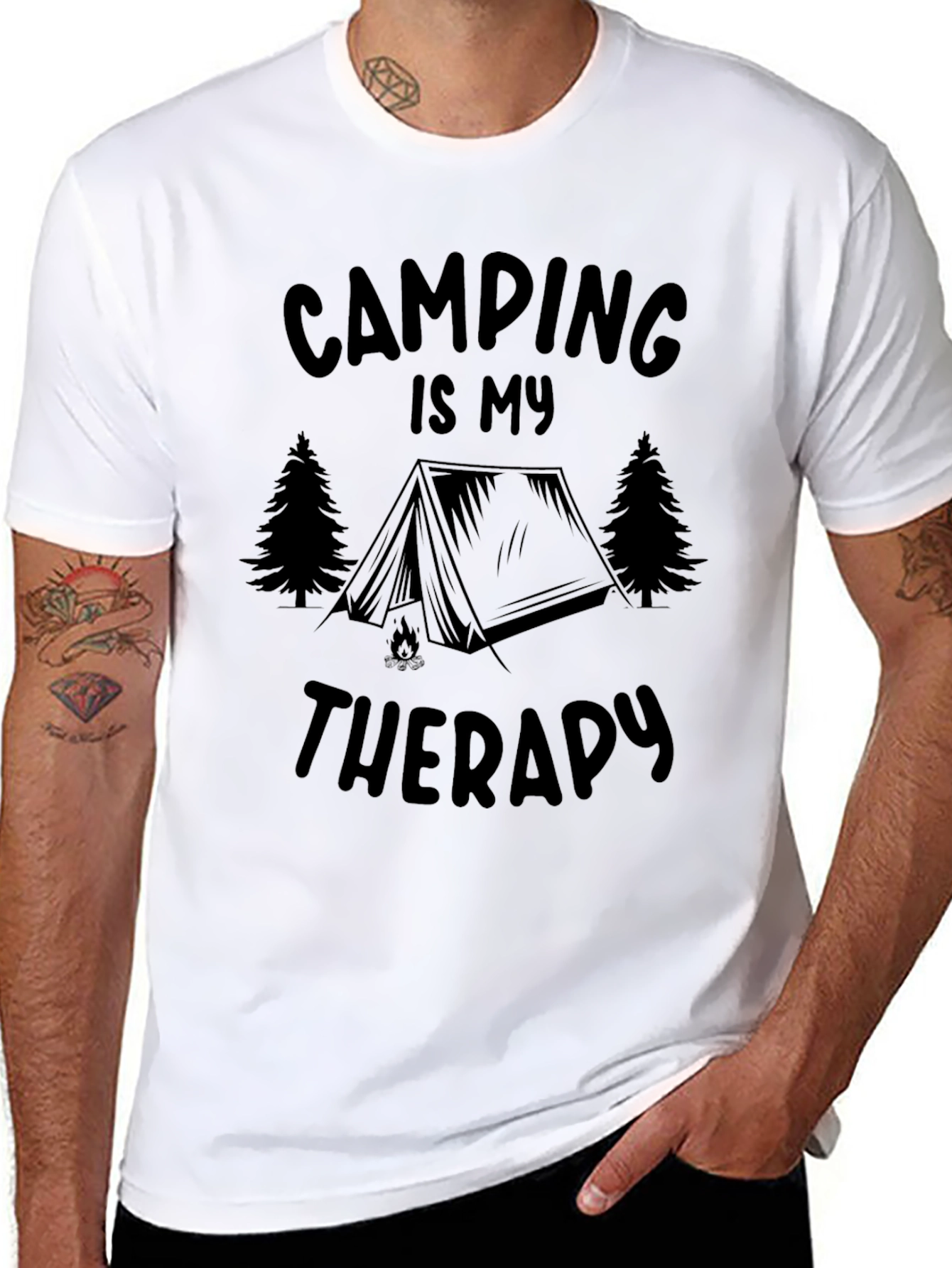Camping is My Therapy - Mens Graphic T-Shirt