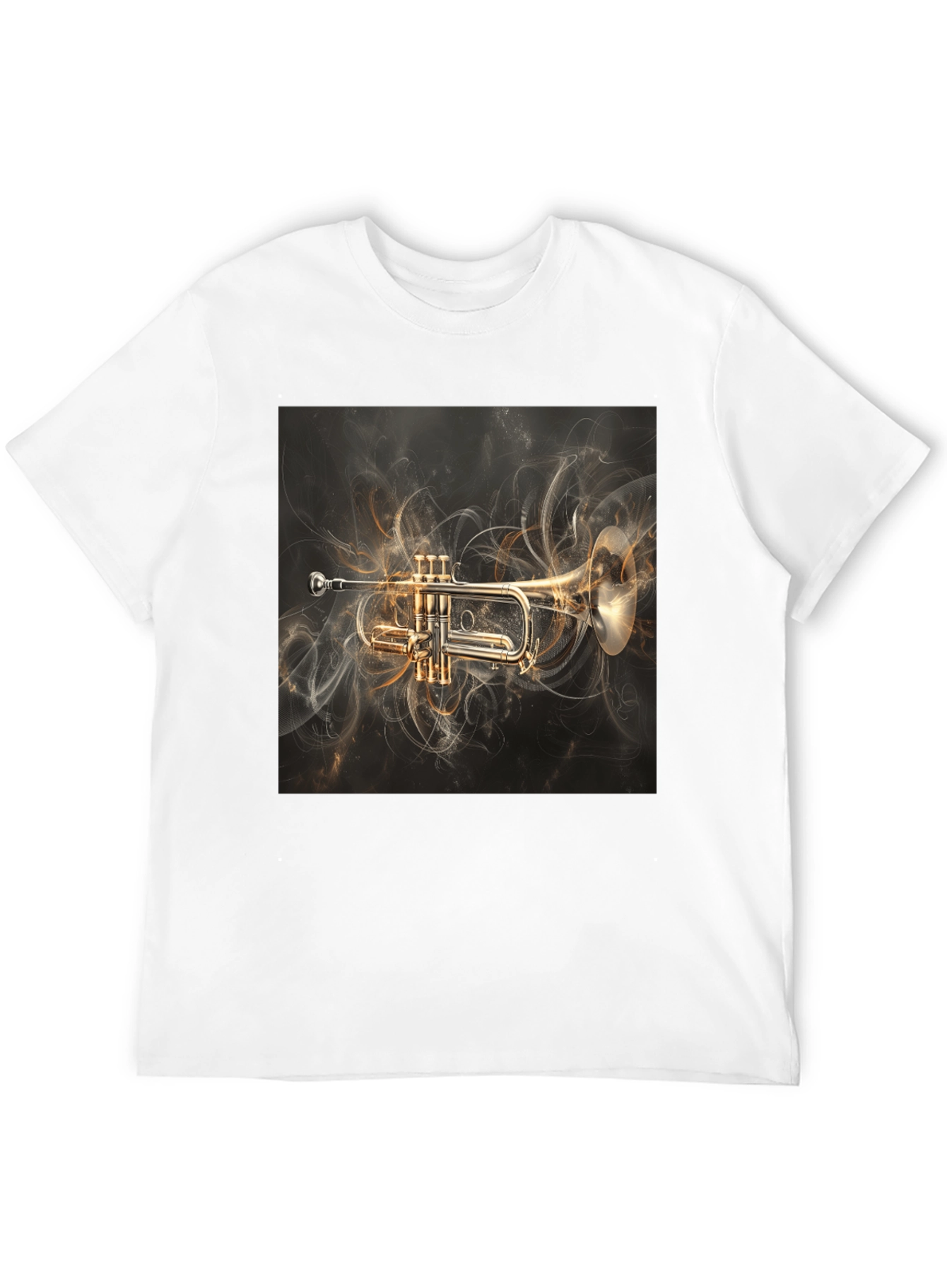 Trumpet Graphic Tee - Music Lovers Black T-Shirt