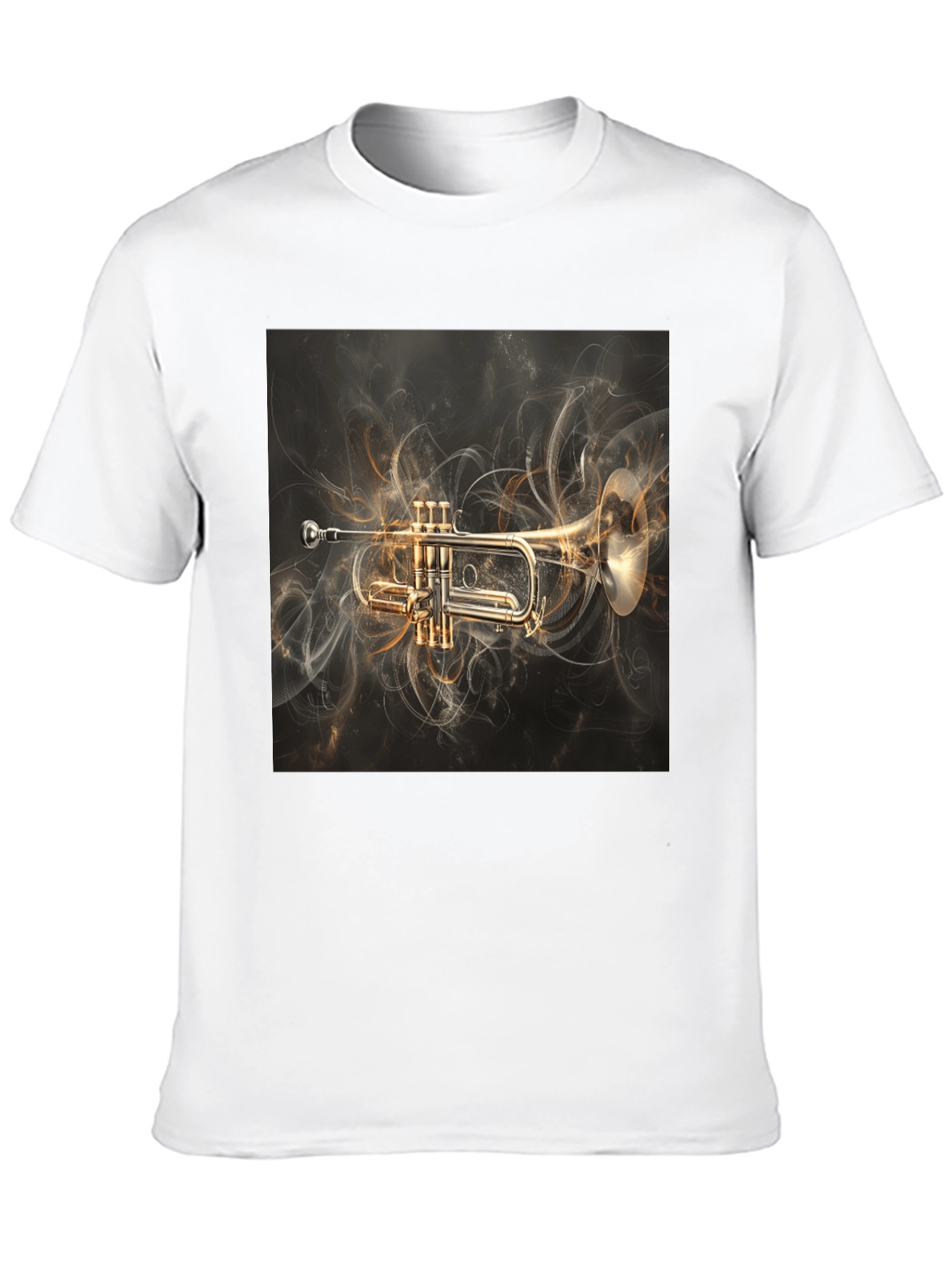 Trumpet Graphic Tee - Music Lovers Black T-Shirt