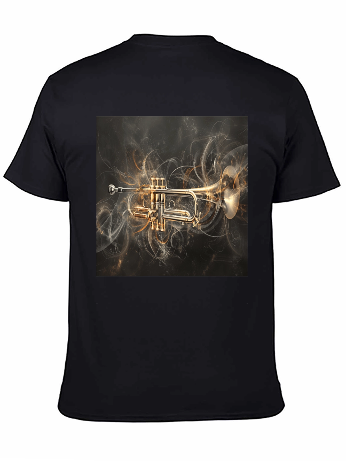 Trumpet Graphic Tee - Music Lovers Black T-Shirt