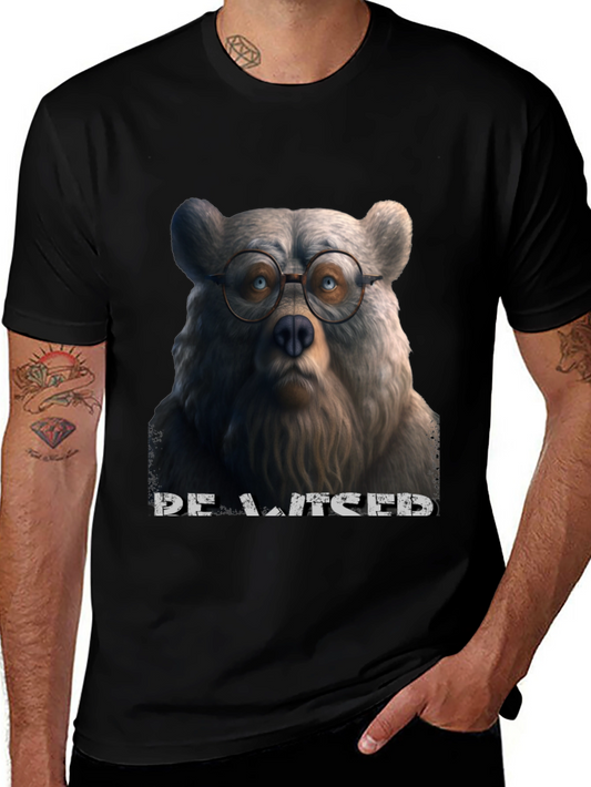 Bear with Glasses Graphic T-Shirt