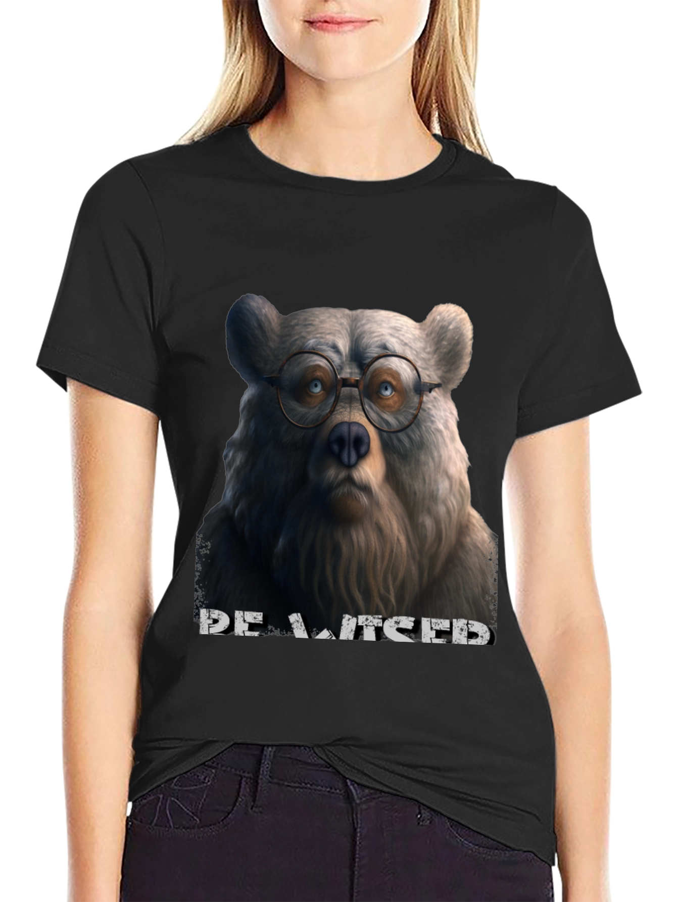 Bear with Glasses Graphic T-Shirt