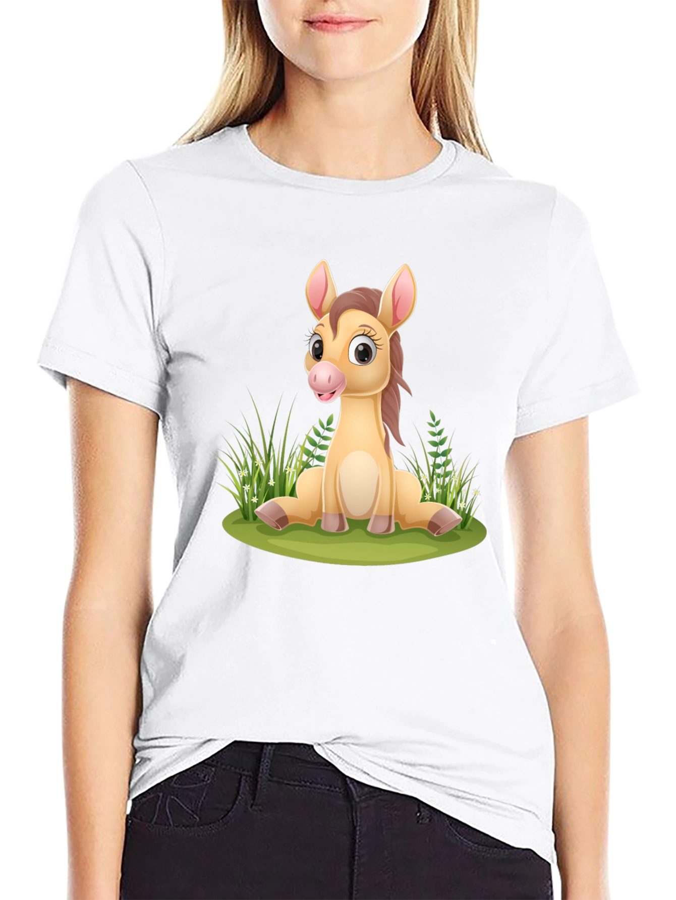 Cute Cartoon Horse T-Shirt