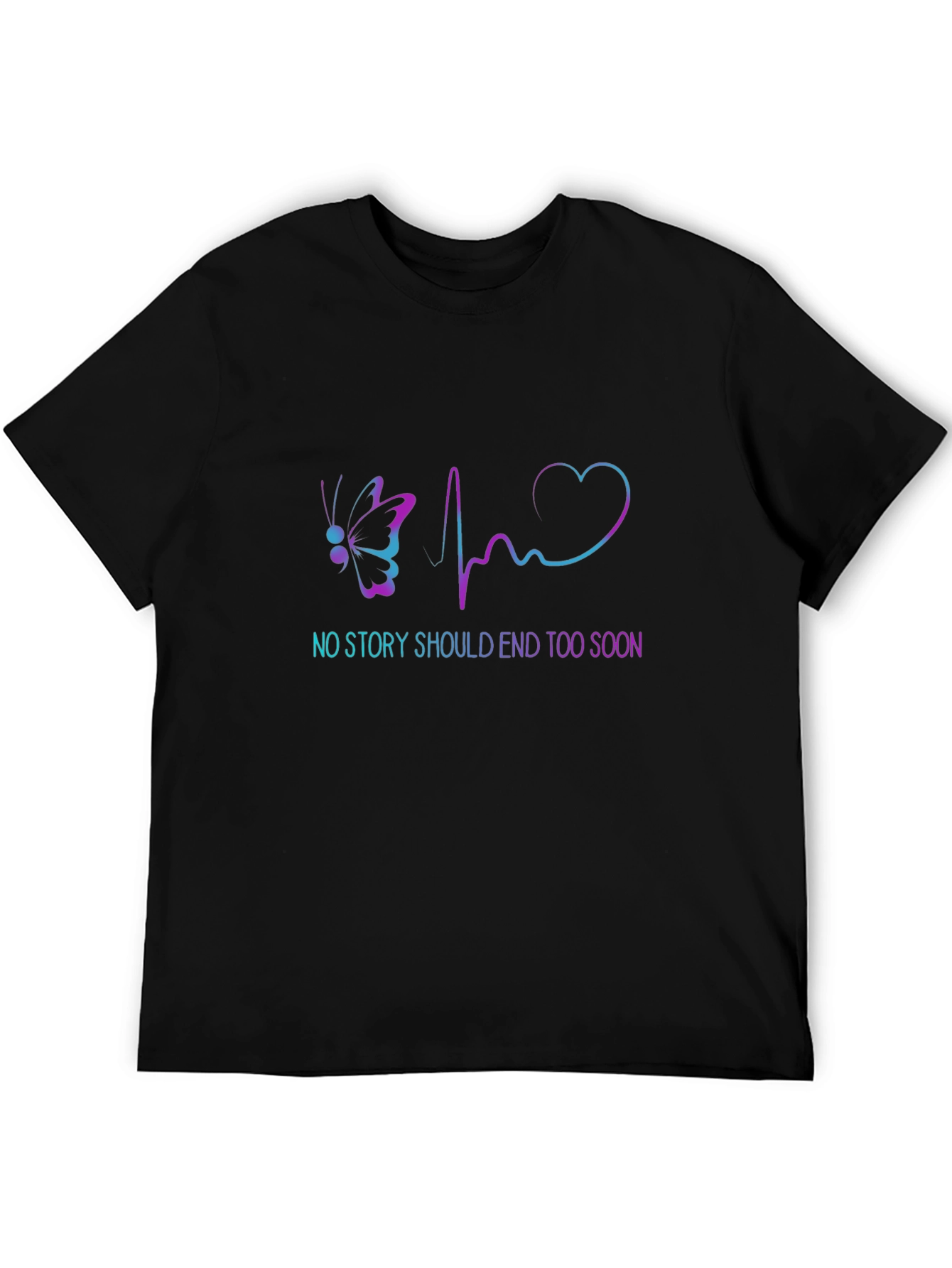 Inspirational Butterfly Heartbeat T-Shirt - Suicide Prevention