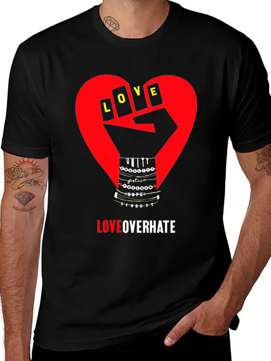 Love Over Hate Graphic T-Shirt