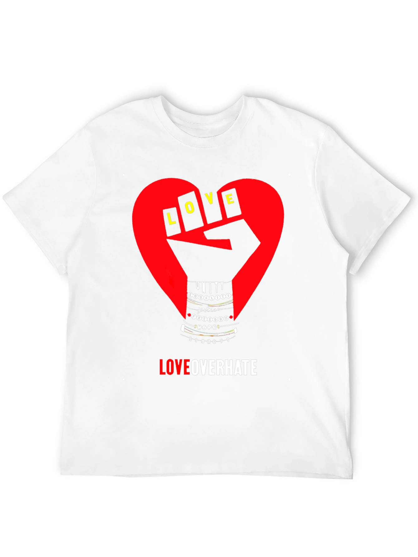 Love Over Hate Graphic T-Shirt