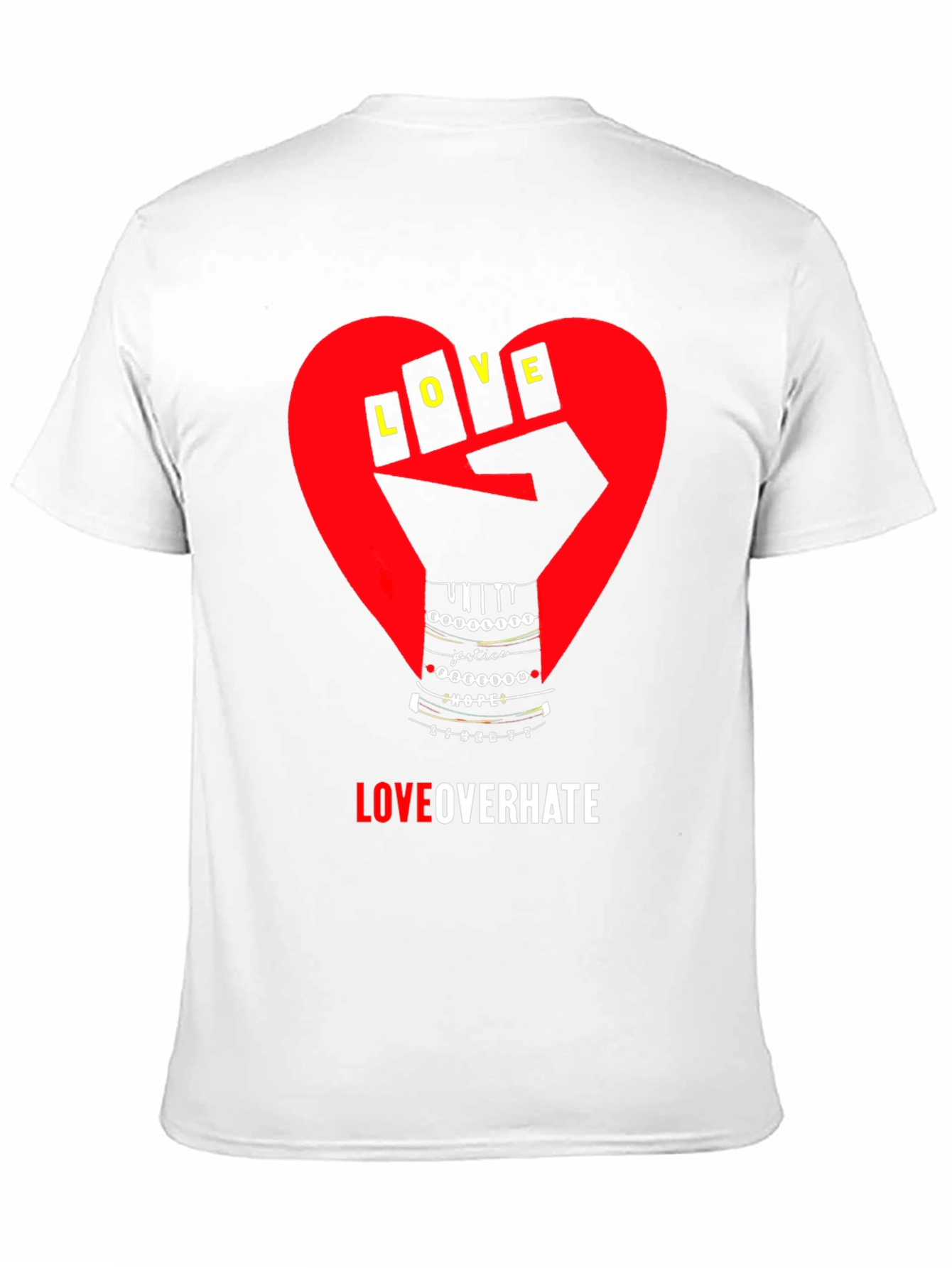Love Over Hate Graphic T-Shirt