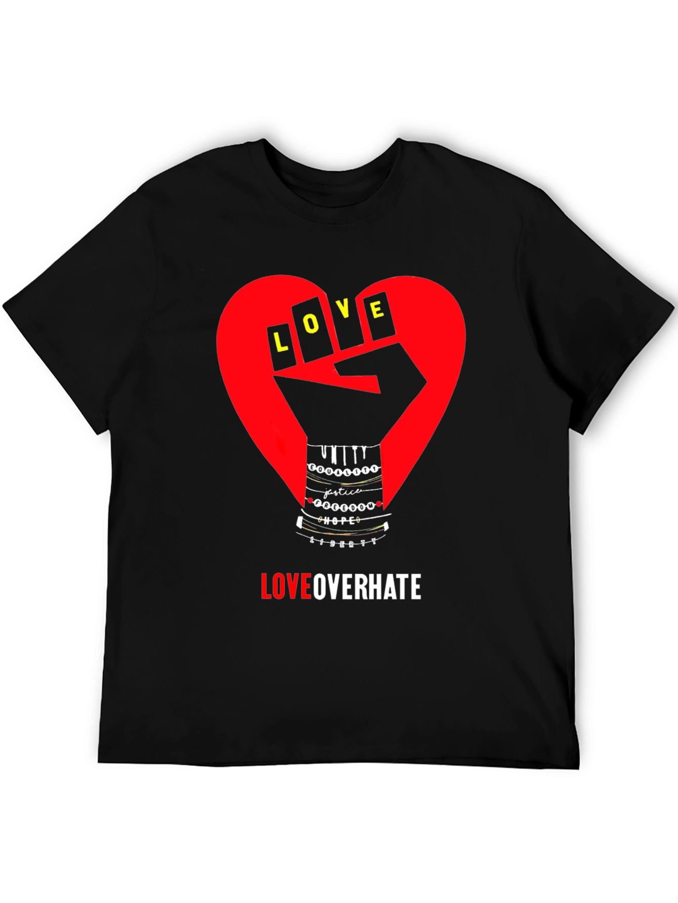 Love Over Hate Graphic T-Shirt