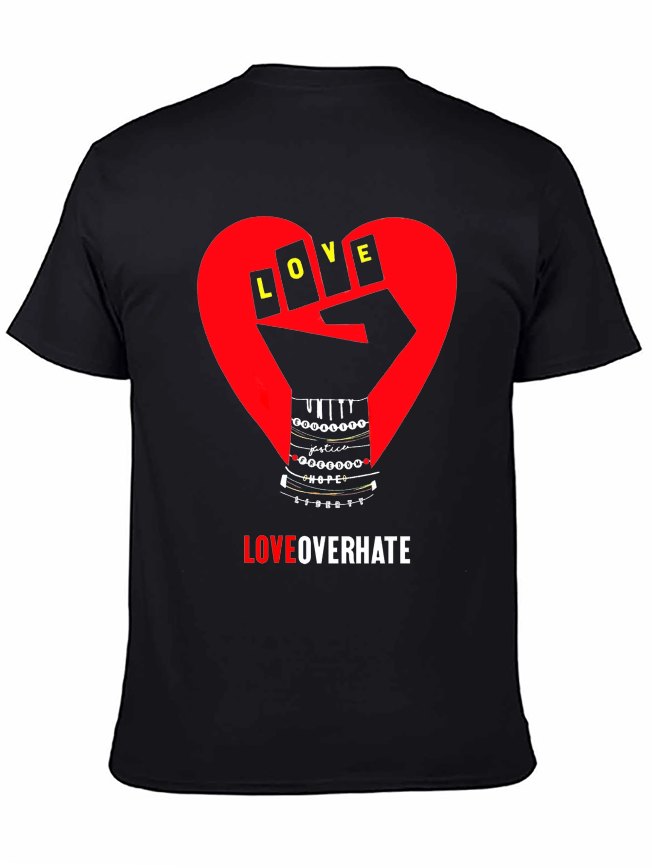 Love Over Hate Graphic T-Shirt