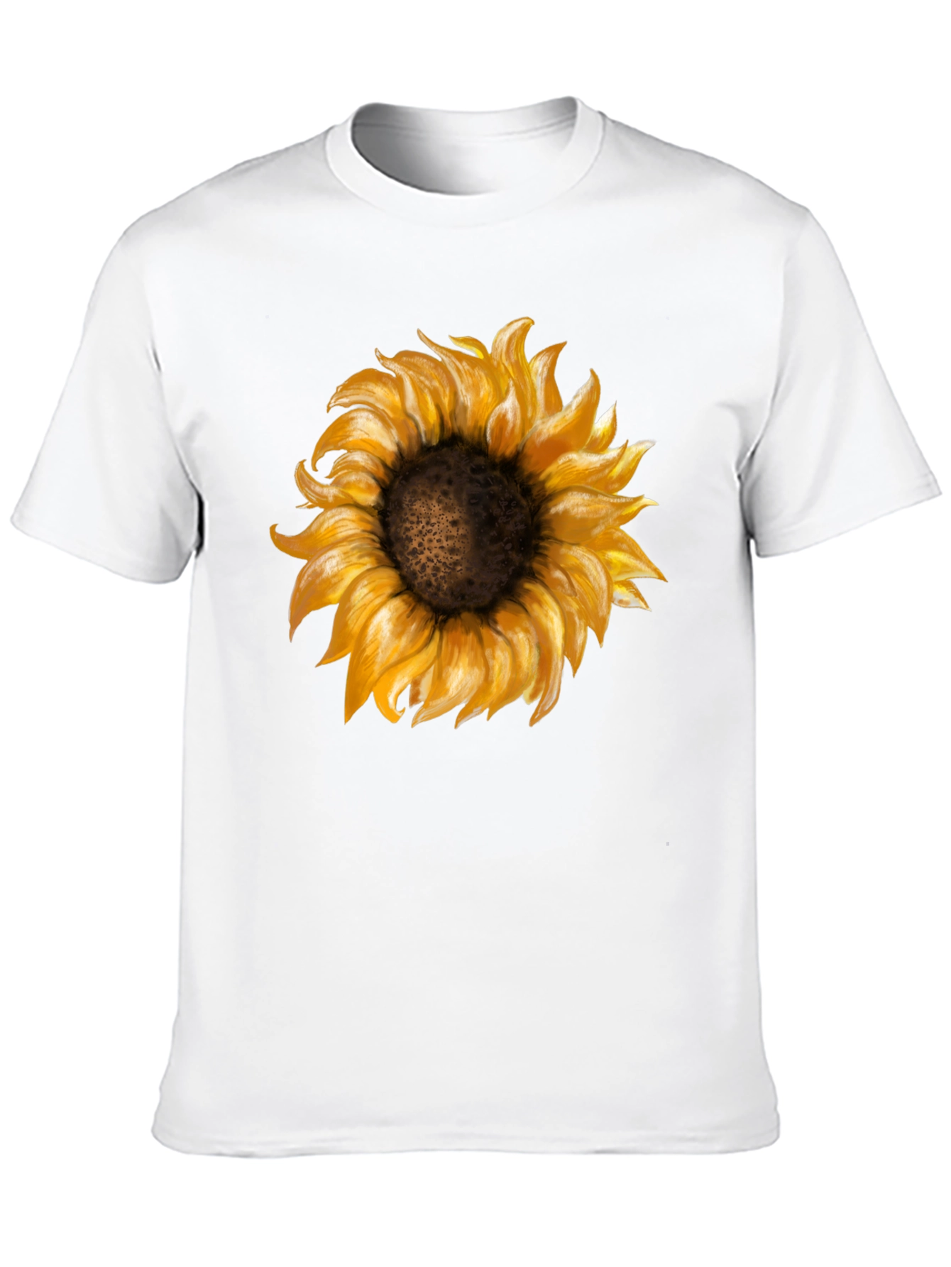Sunflower Graphic Print Black T-Shirt