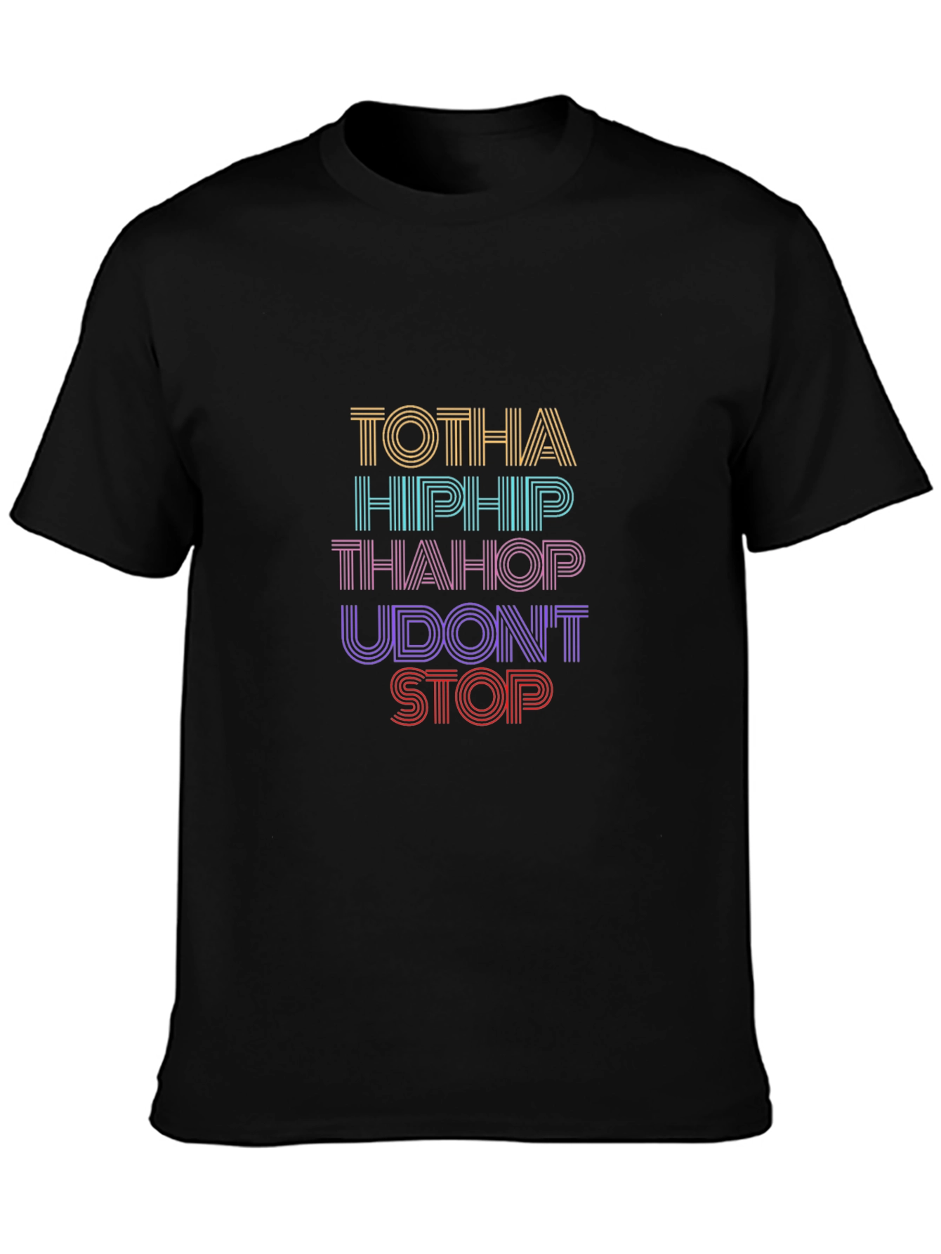 Retro Hip Hop Graphic Black T-Shirt