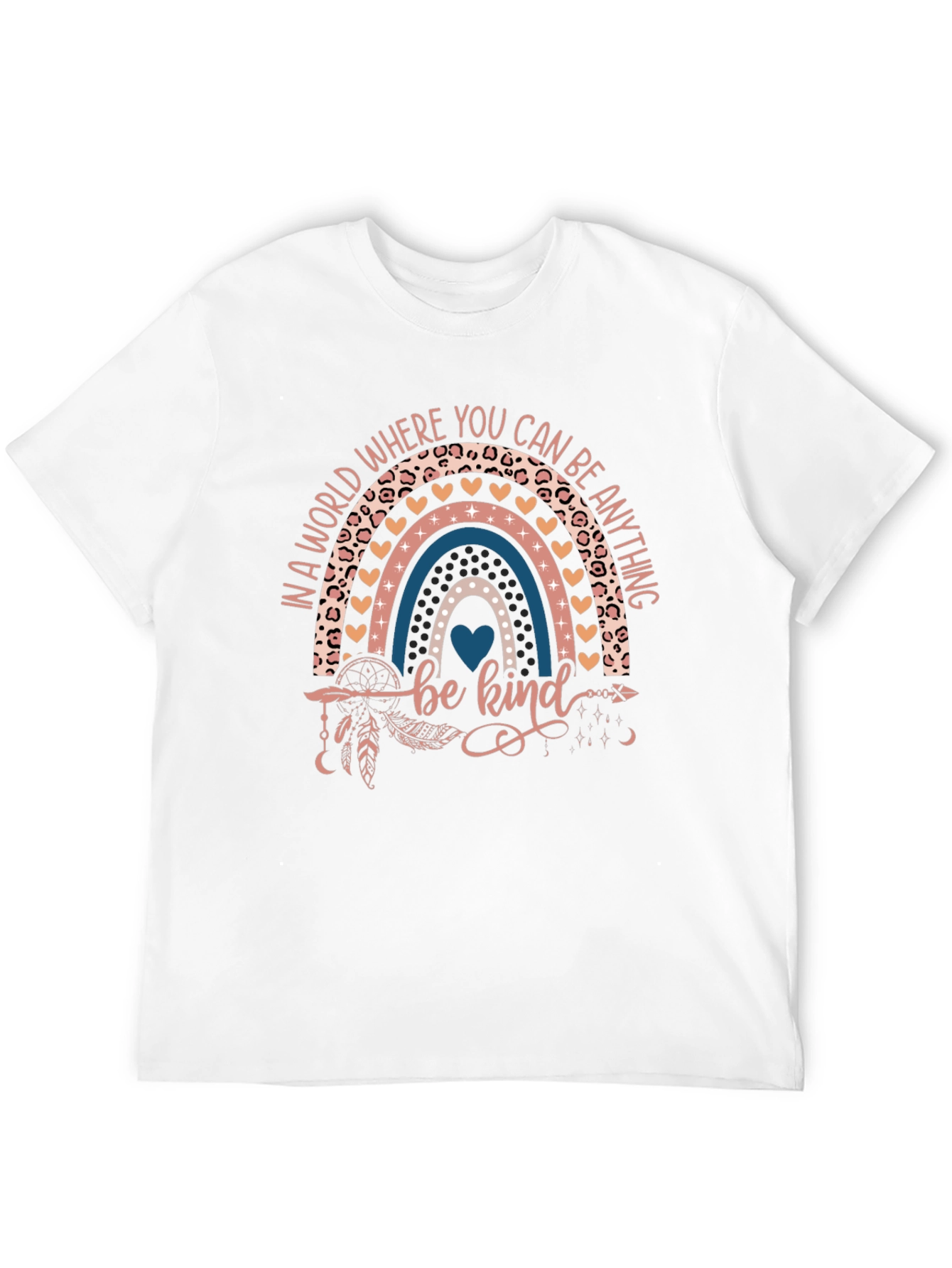 Be Kind Rainbow Graphic T-Shirt