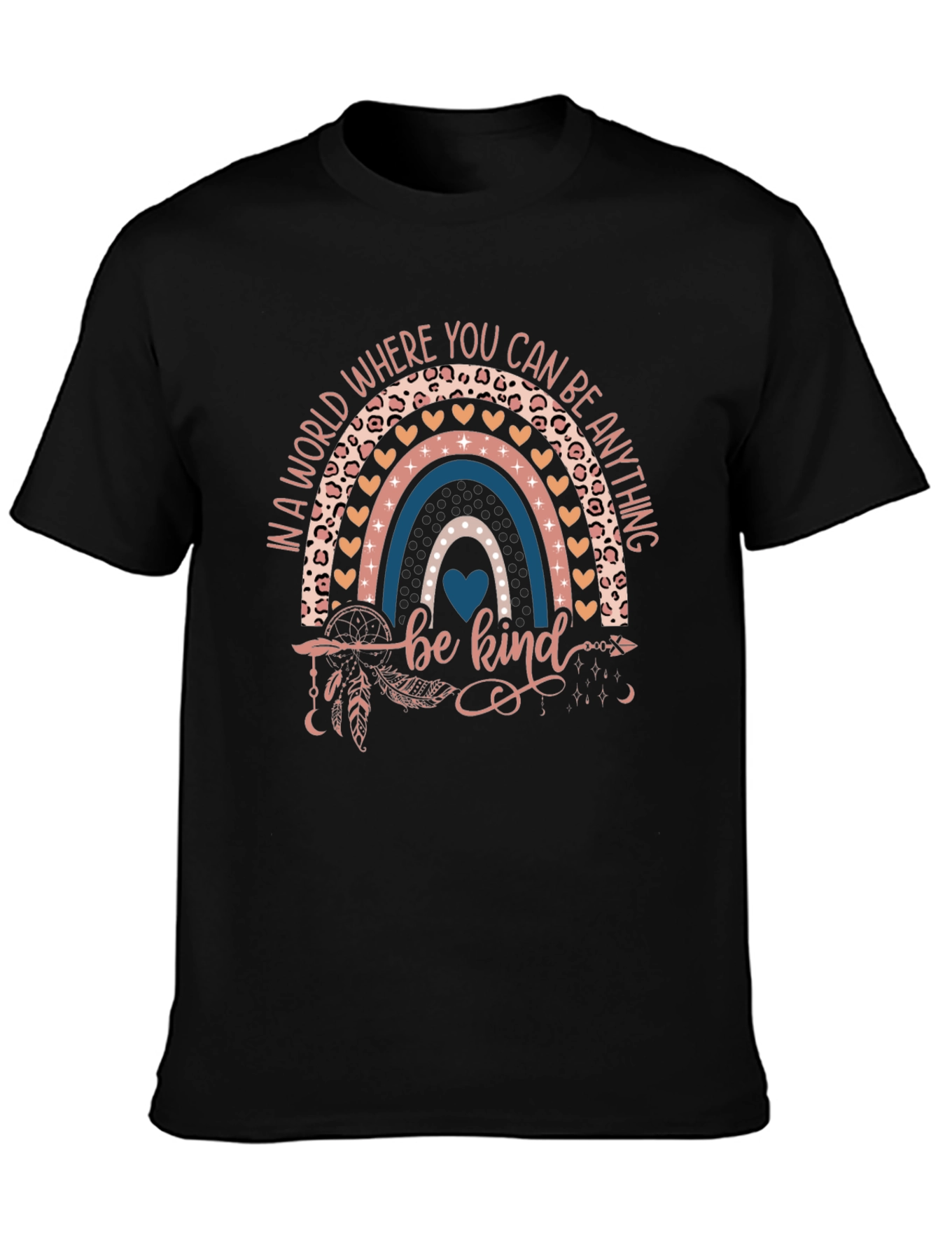 Be Kind Rainbow Graphic T-Shirt