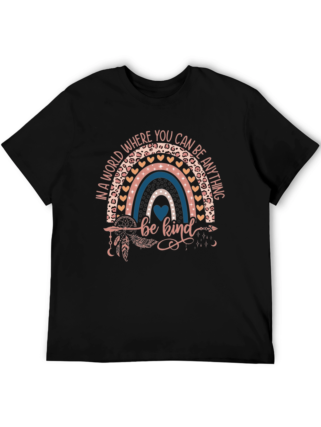 Be Kind Rainbow Graphic T-Shirt