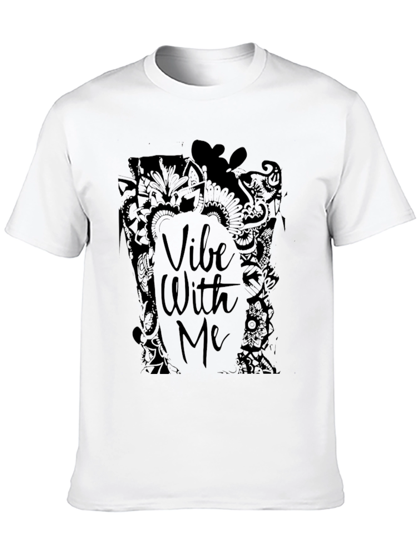Vibe With Me Black Graphic Tee