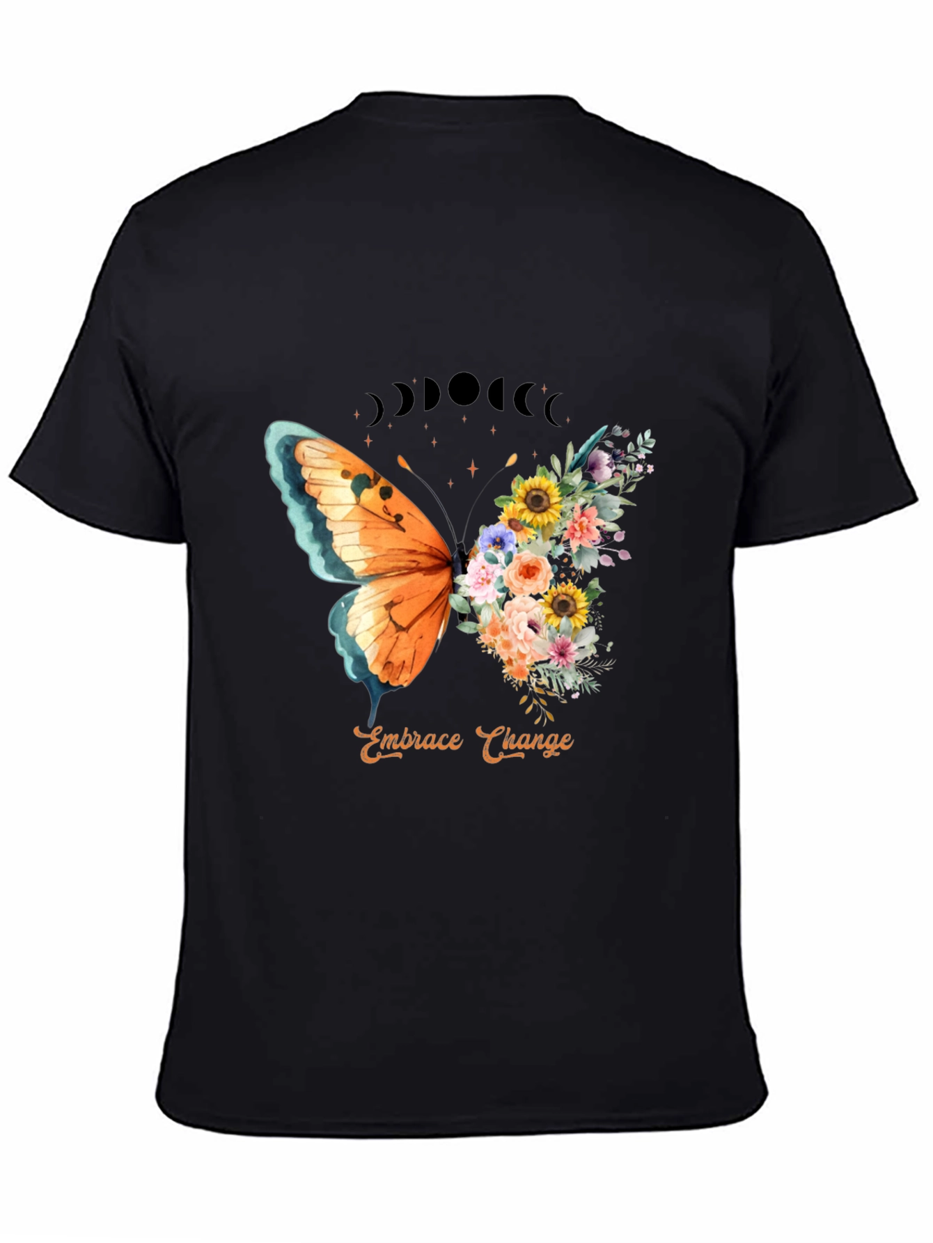 Embrace Change Butterfly Floral Graphic Tee