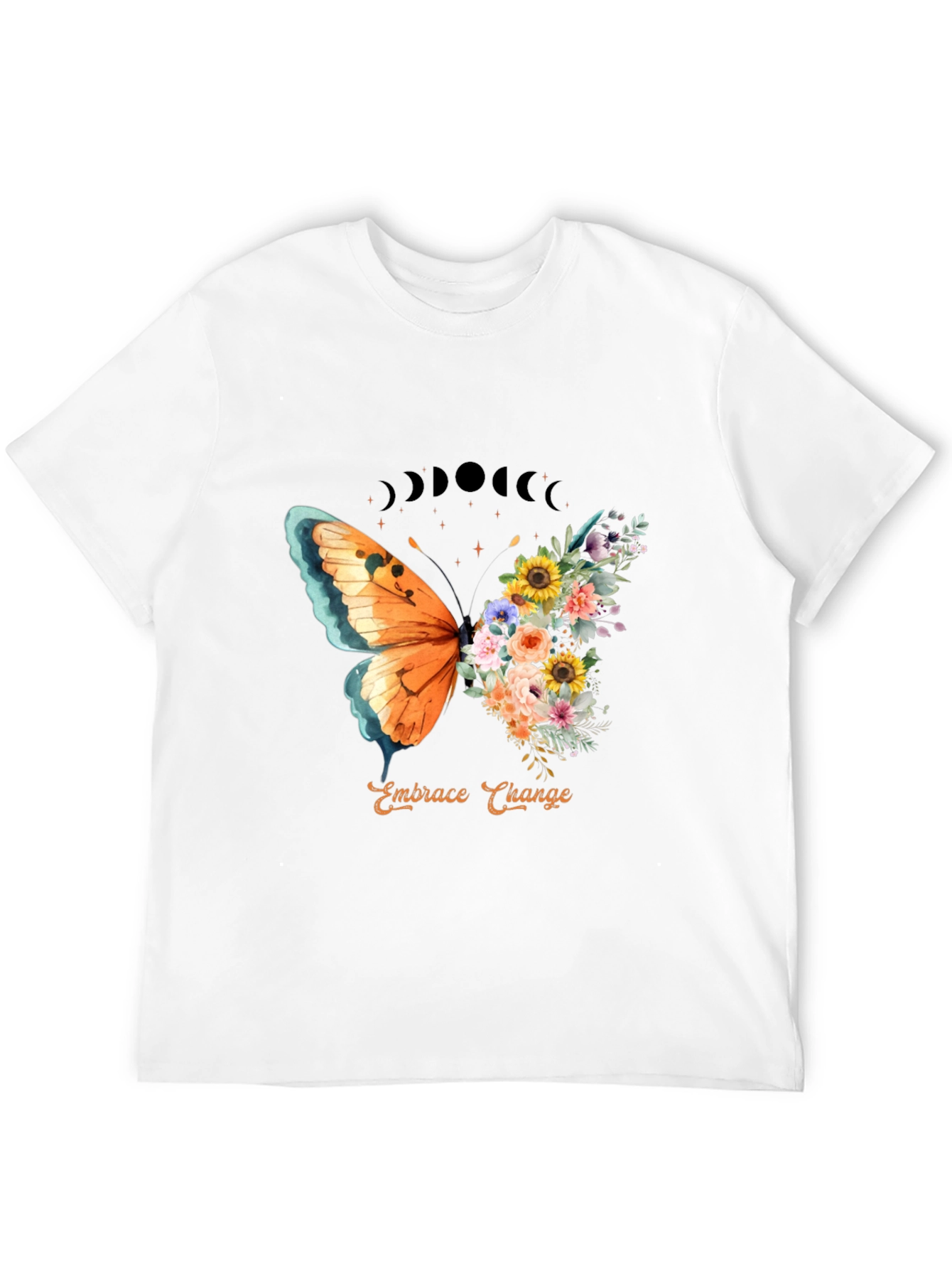 Embrace Change Butterfly Floral Graphic Tee