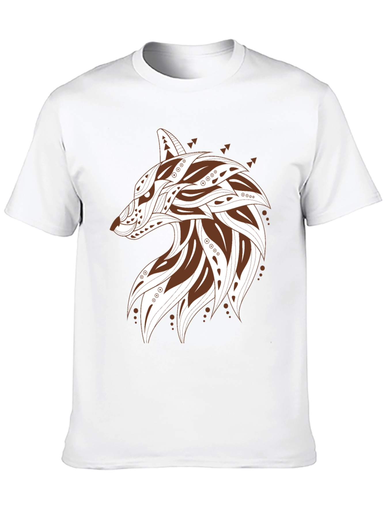 Stylish Wolf Graphic Print Mens T-Shirt - Black