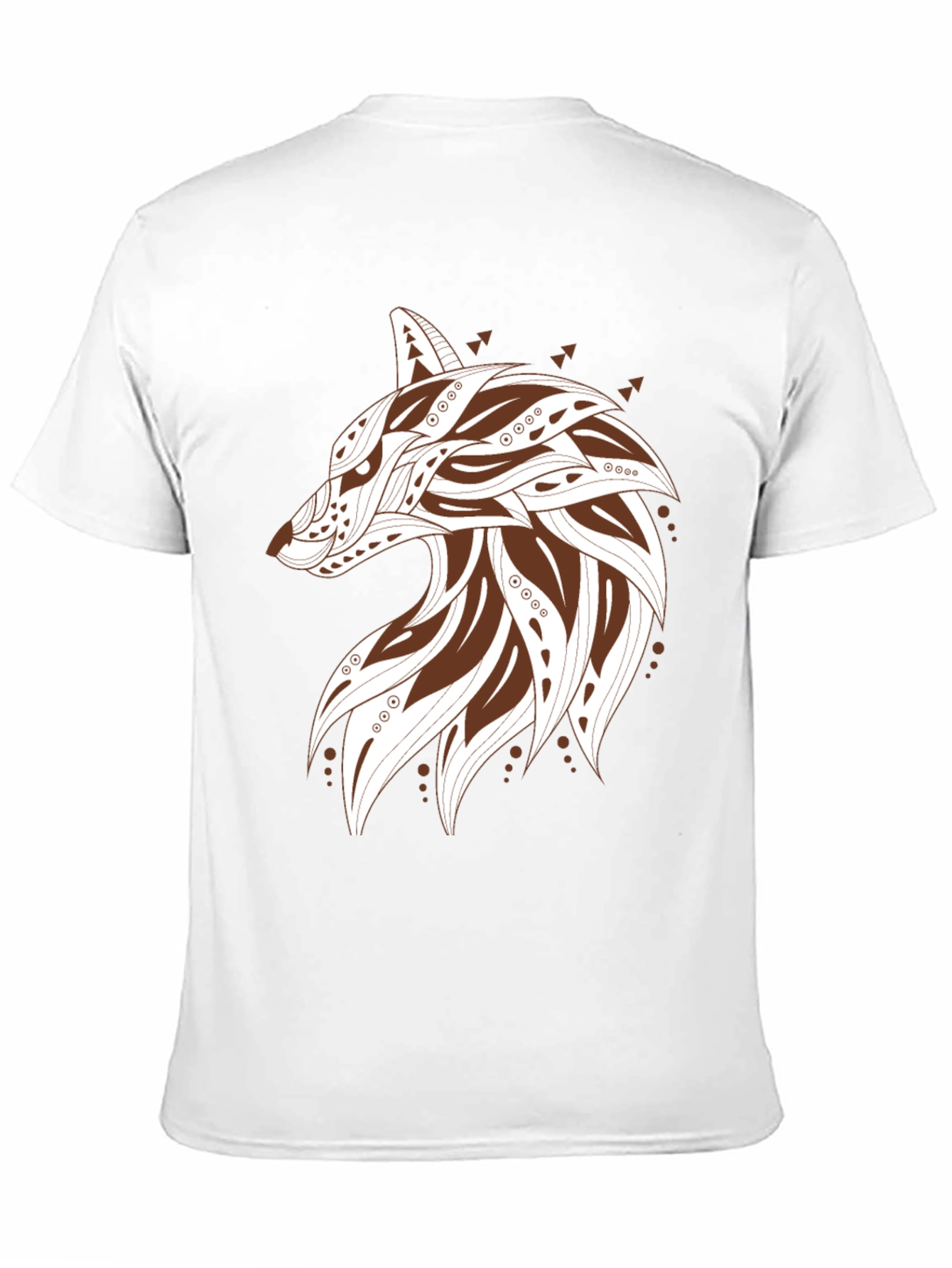 Stylish Wolf Graphic Print Mens T-Shirt - Black